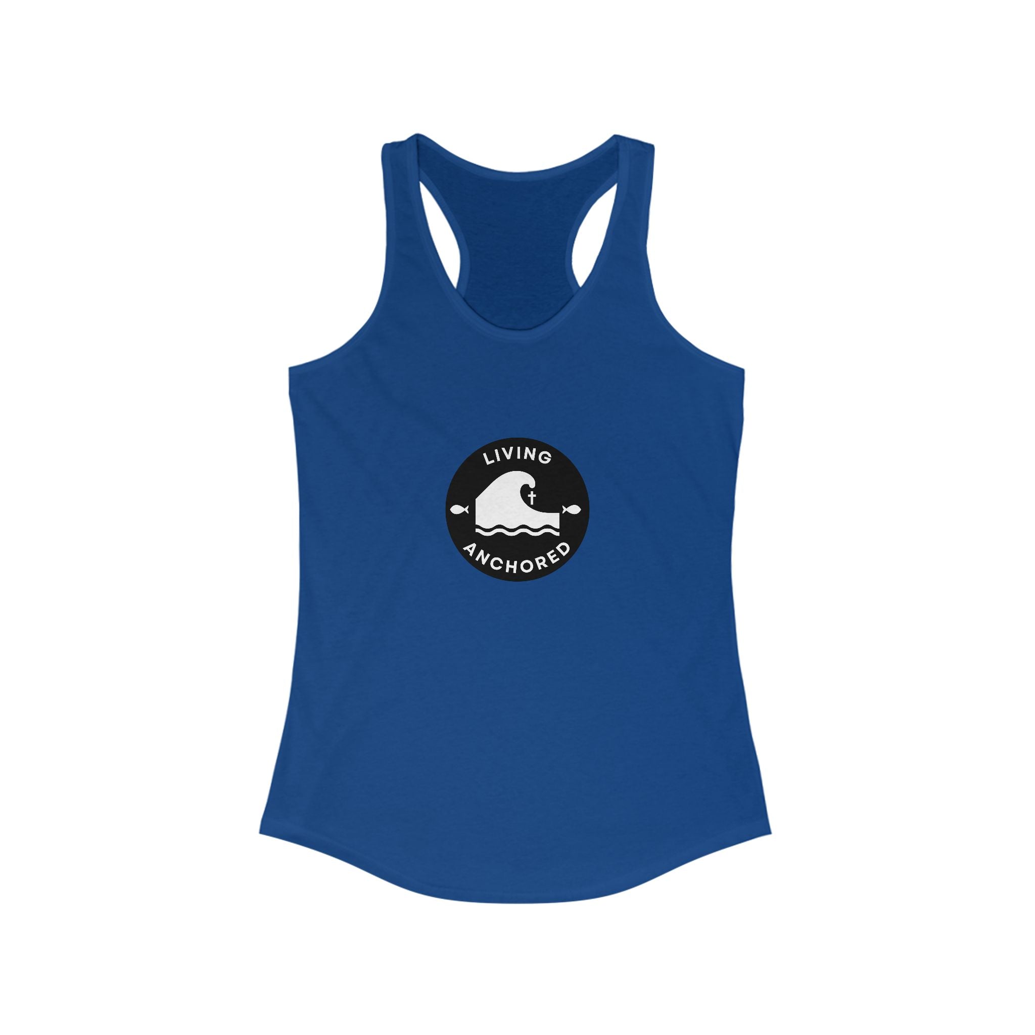 Living Anchored – Women’s Racerback Tank (13 Color Options)