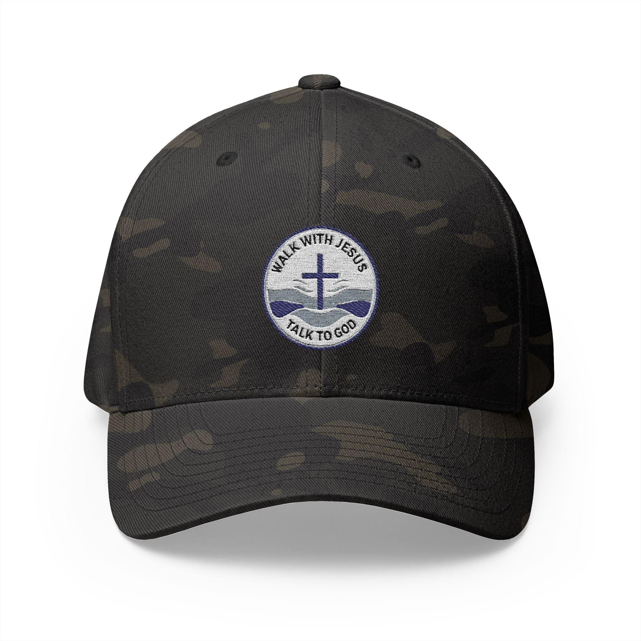 Walk With Jesus, Talk to God | Structured Cap by Seaside Faith Designs