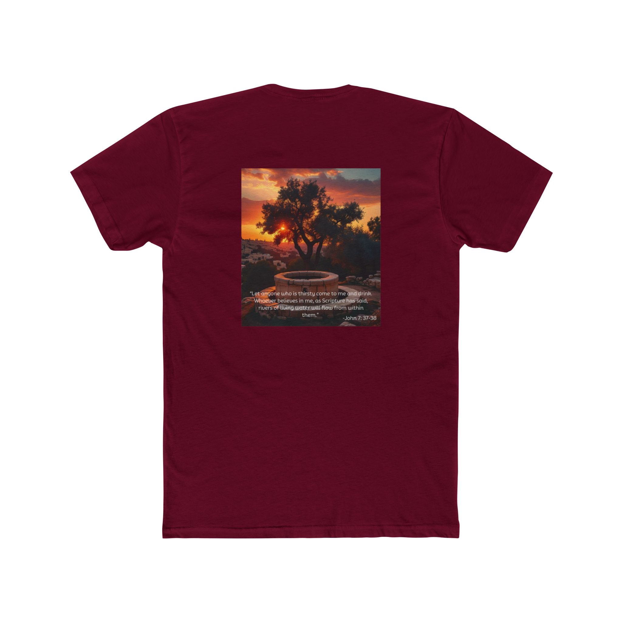 Living Anchored – Well & Living Water Scripture Tee (Unisex Cotton Crew)