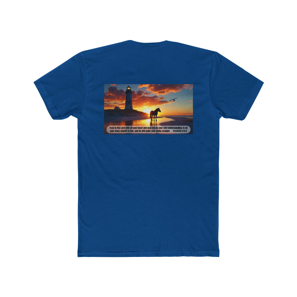 Living Anchored | Horse & Lighthouse Tee (Proverbs 3:5-6)