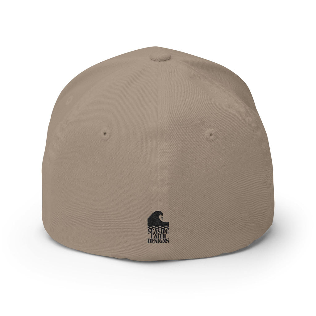 Living Anchored | Embroidered Closed-Back Cap (Black Logo Back)