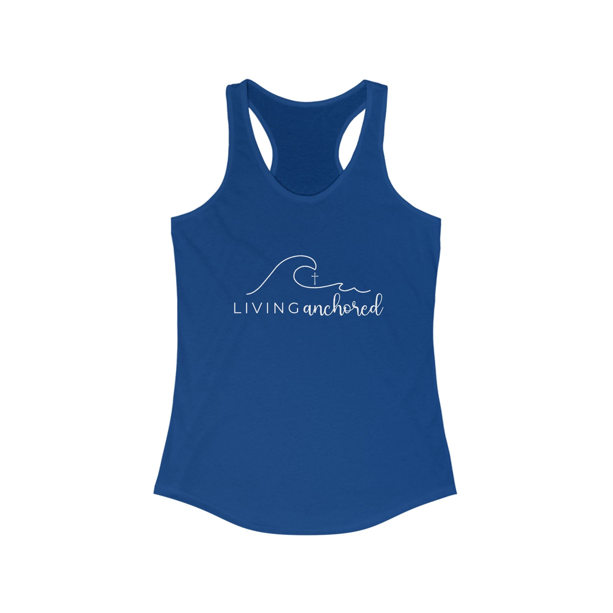 Living Anchored – Women’s Racerback Tank (10 Color Options)