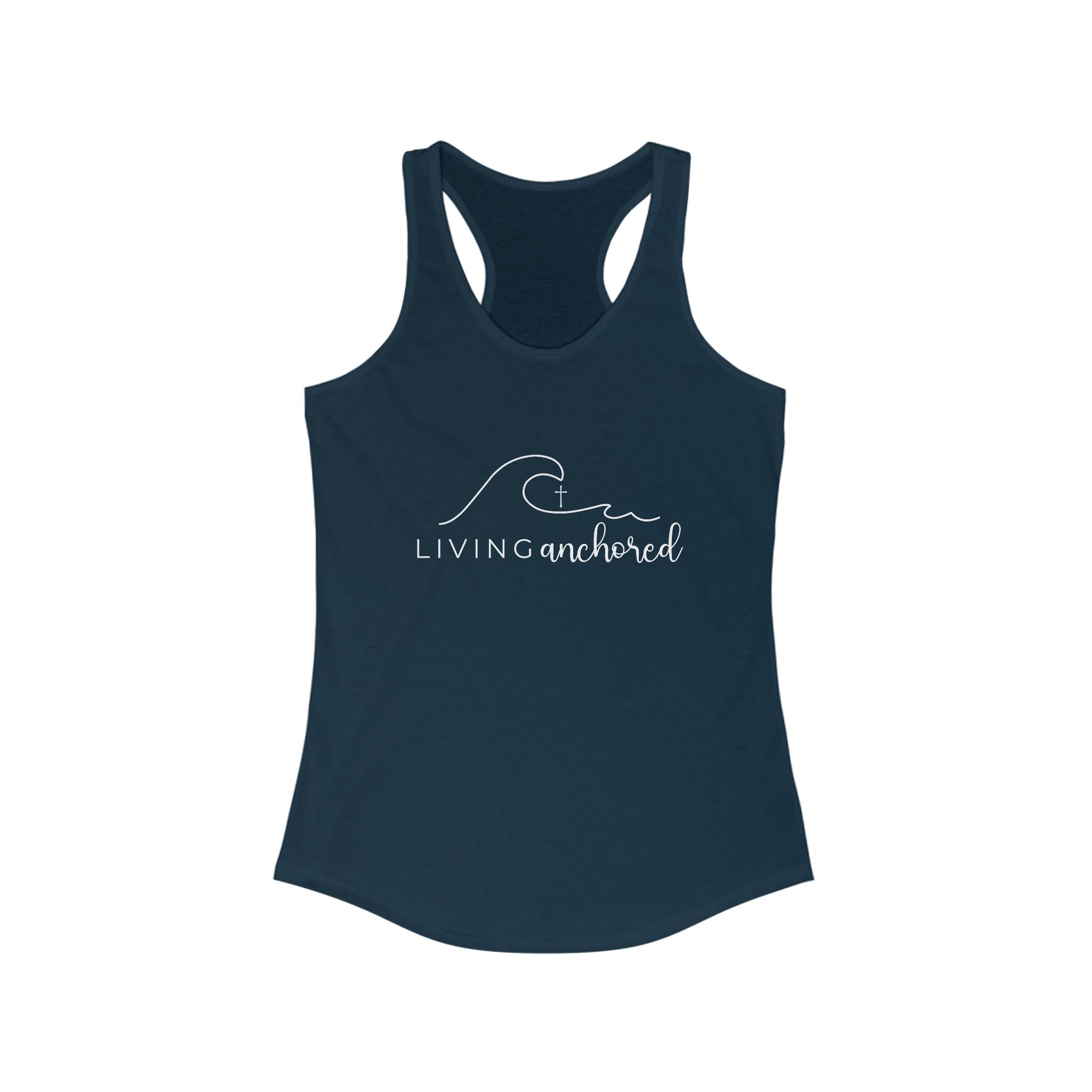 Living Anchored – Women’s Racerback Tank (10 Color Options)