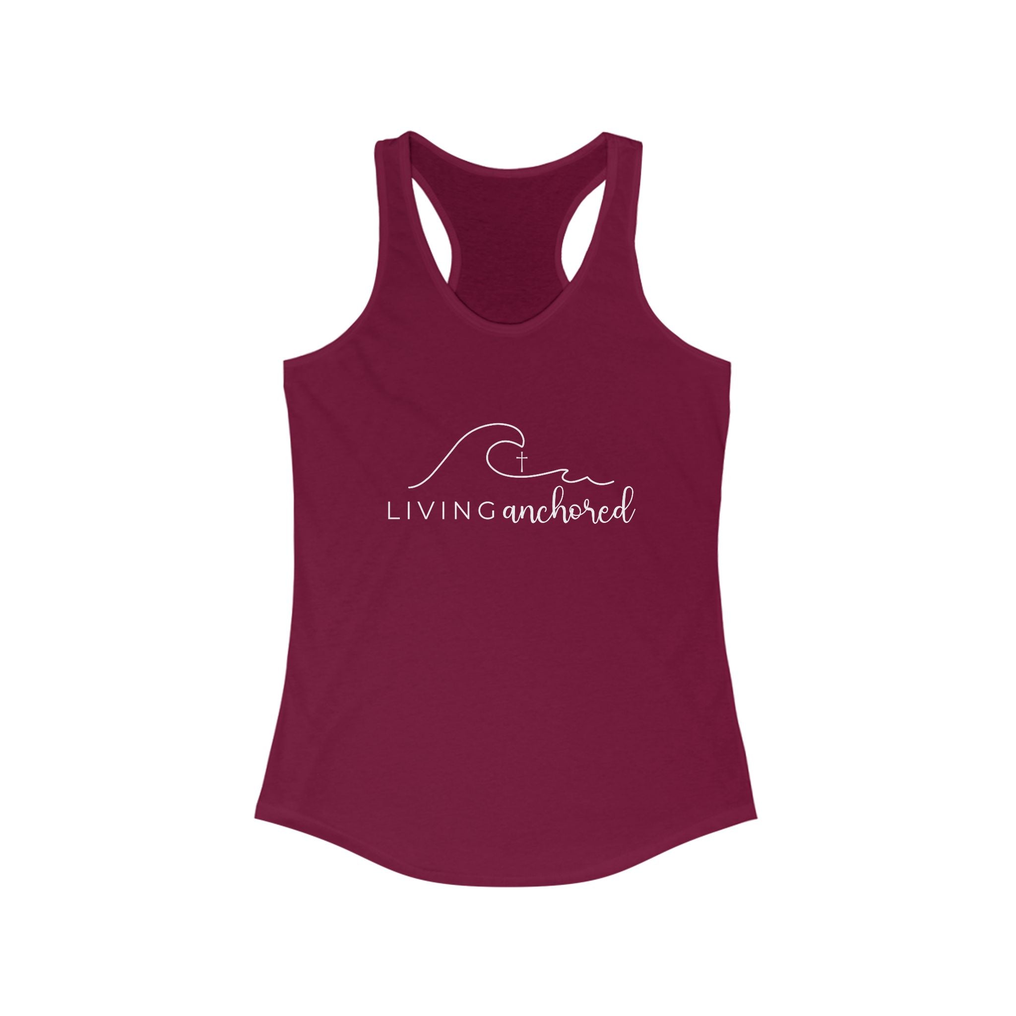 Living Anchored – Women’s Racerback Tank (10 Color Options)