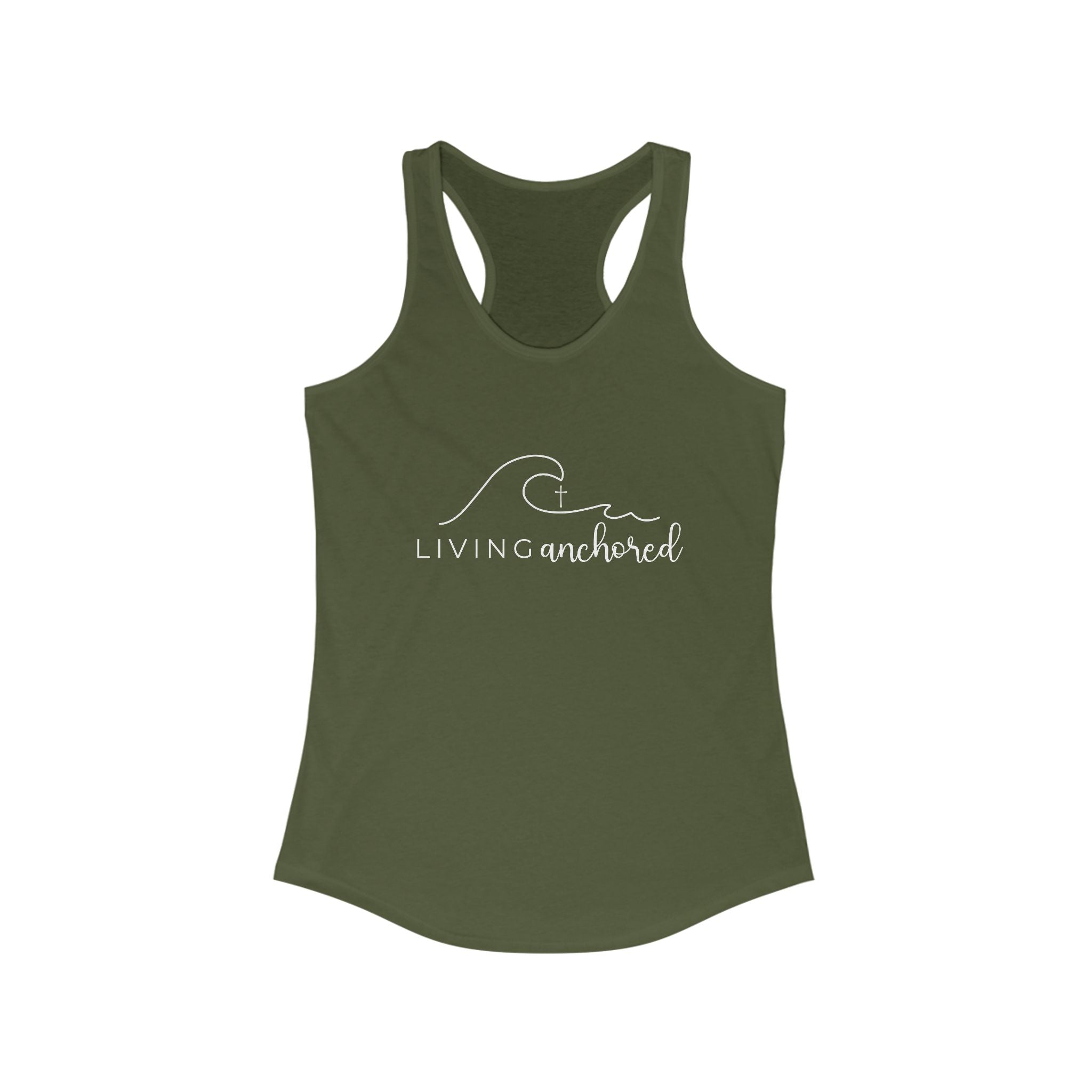 Living Anchored – Women’s Racerback Tank (10 Color Options)