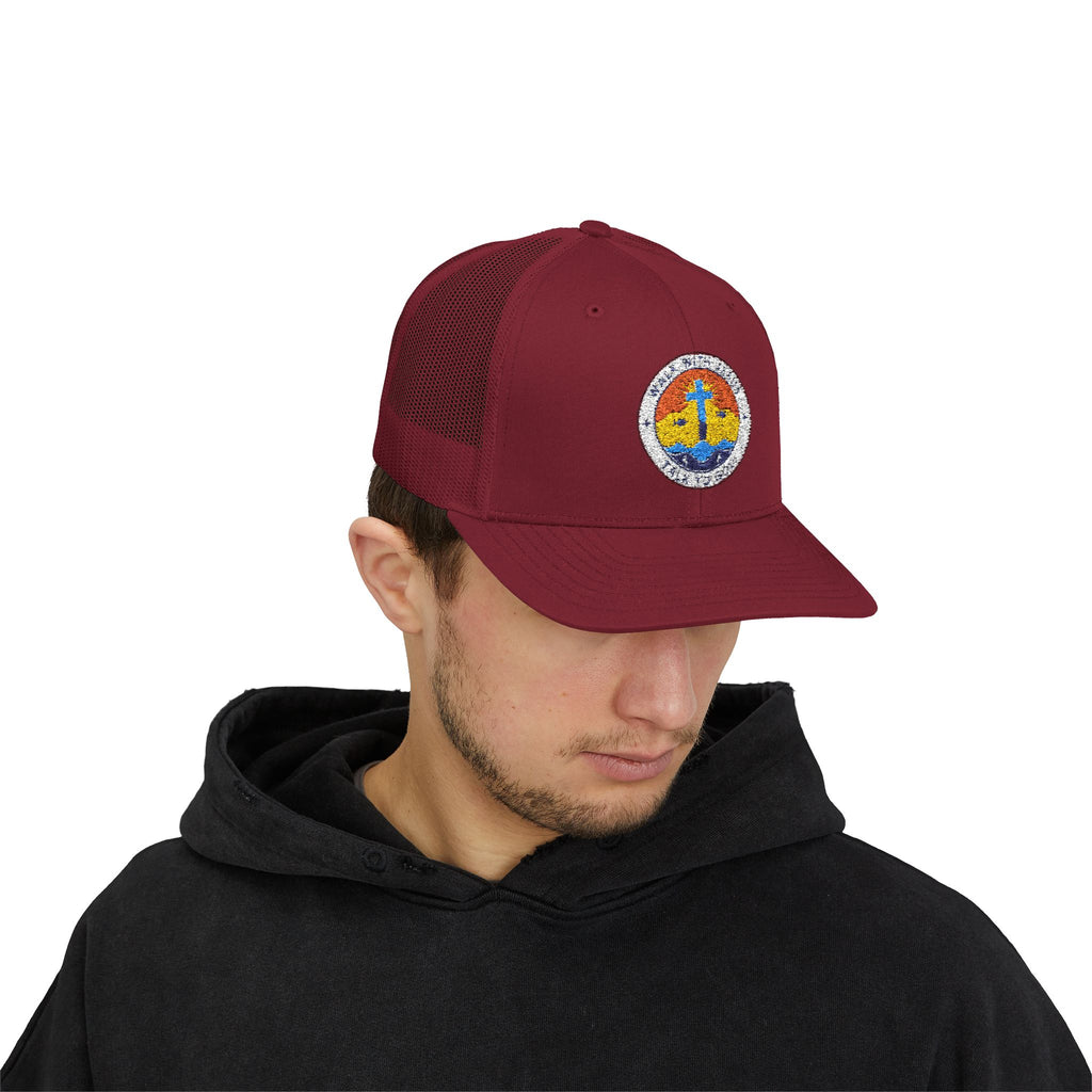 Walk With Jesus Sunrise Snapback Trucker Hat
