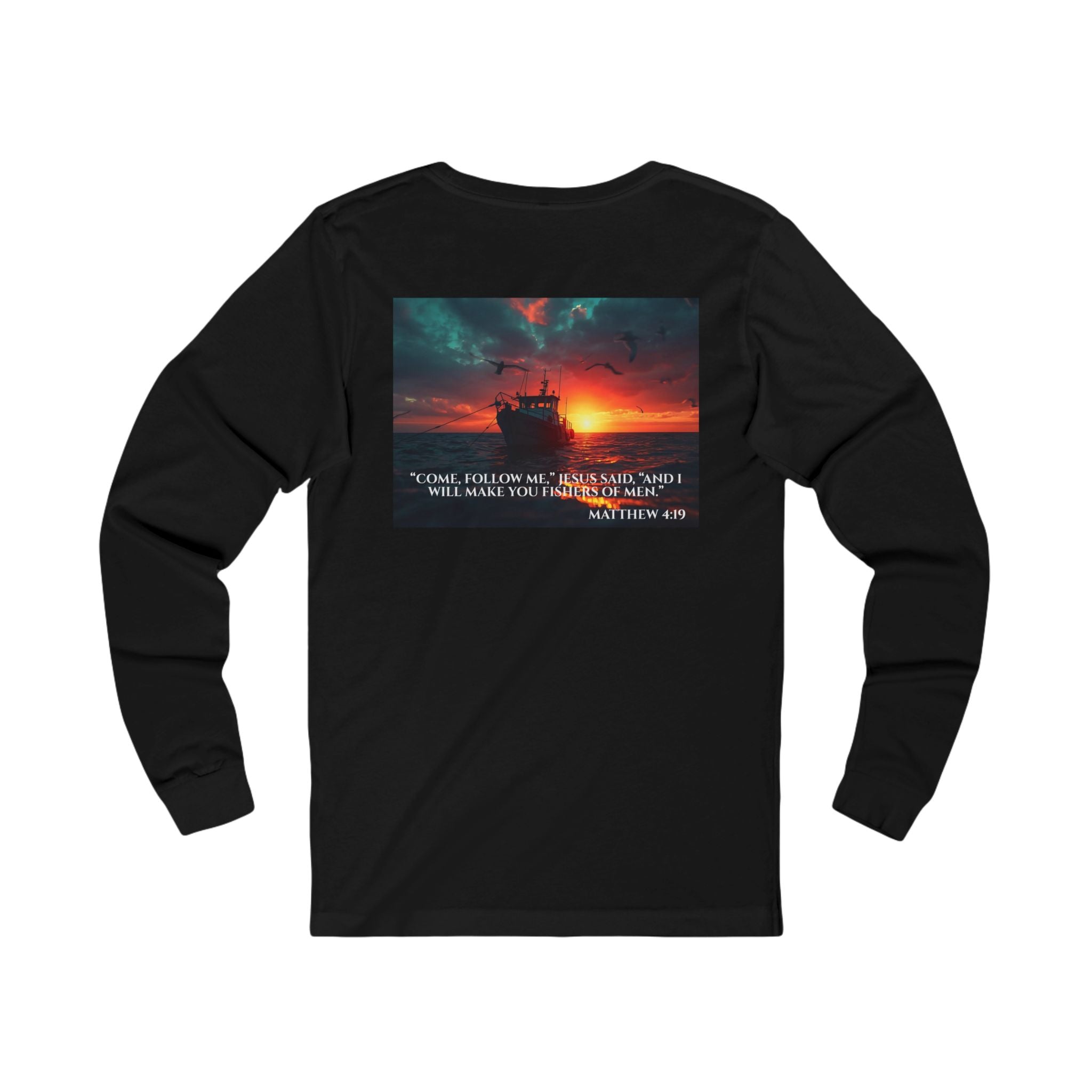 Jersey Long Sleeve Tee – Fishers of Men | Matthew 4:19