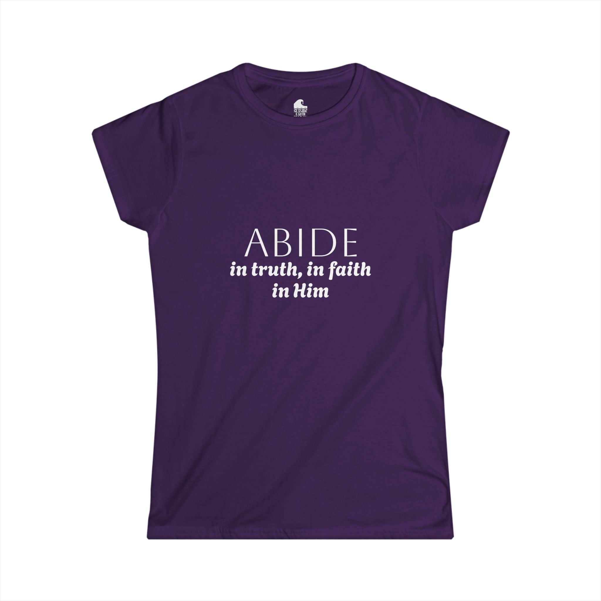 Women’s Softstyle Tee – ABIDE- Charlie Kirk Tribute Shirt (10 colors available)
