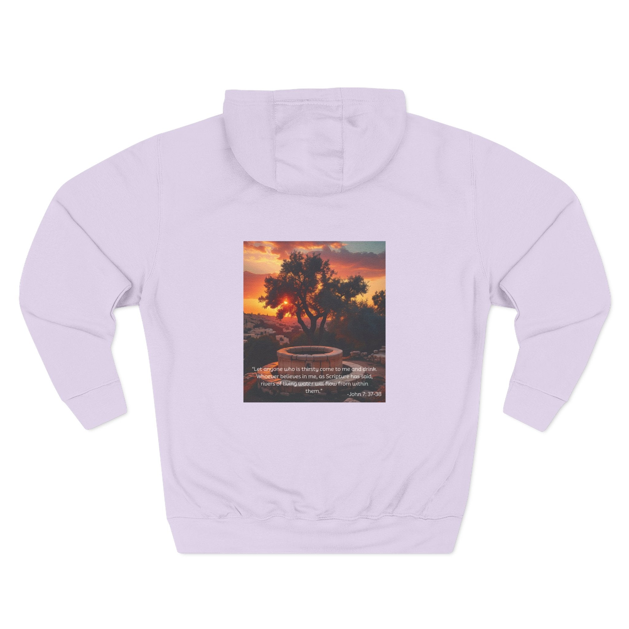 Living Anchored – Well & Living Water Scripture Fleece Hoodie