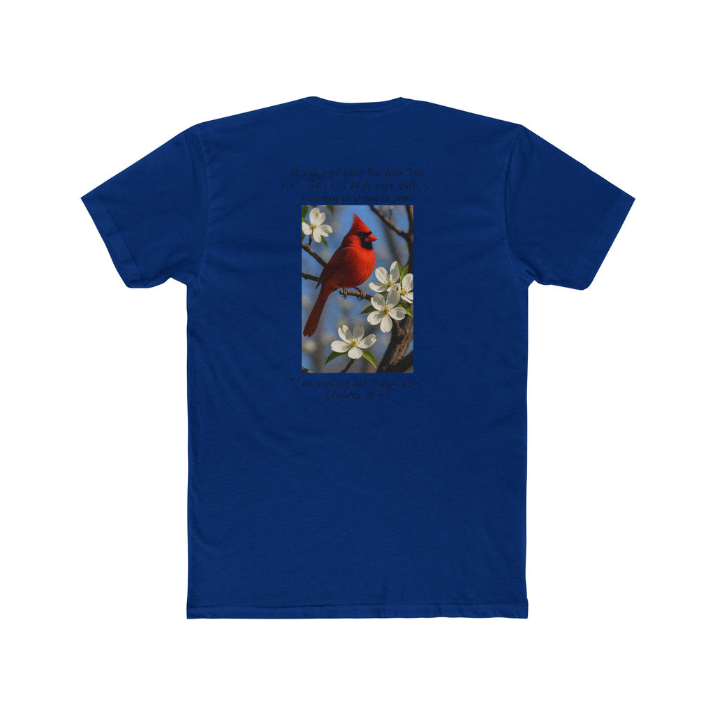 Cotton Crew Tee – Cardinal | Revelation 21:4–5