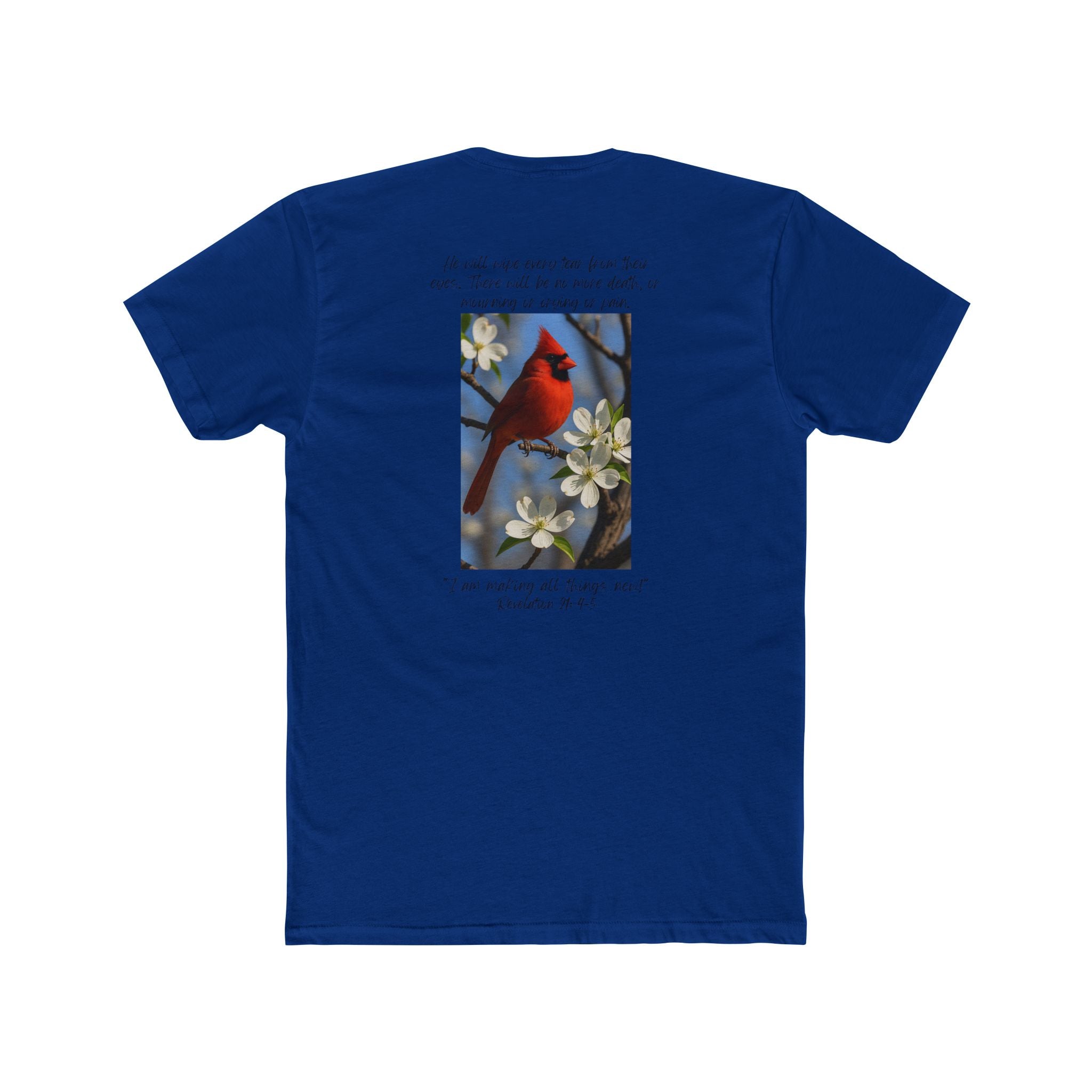 Cotton Crew Tee – Cardinal | Revelation 21:4–5