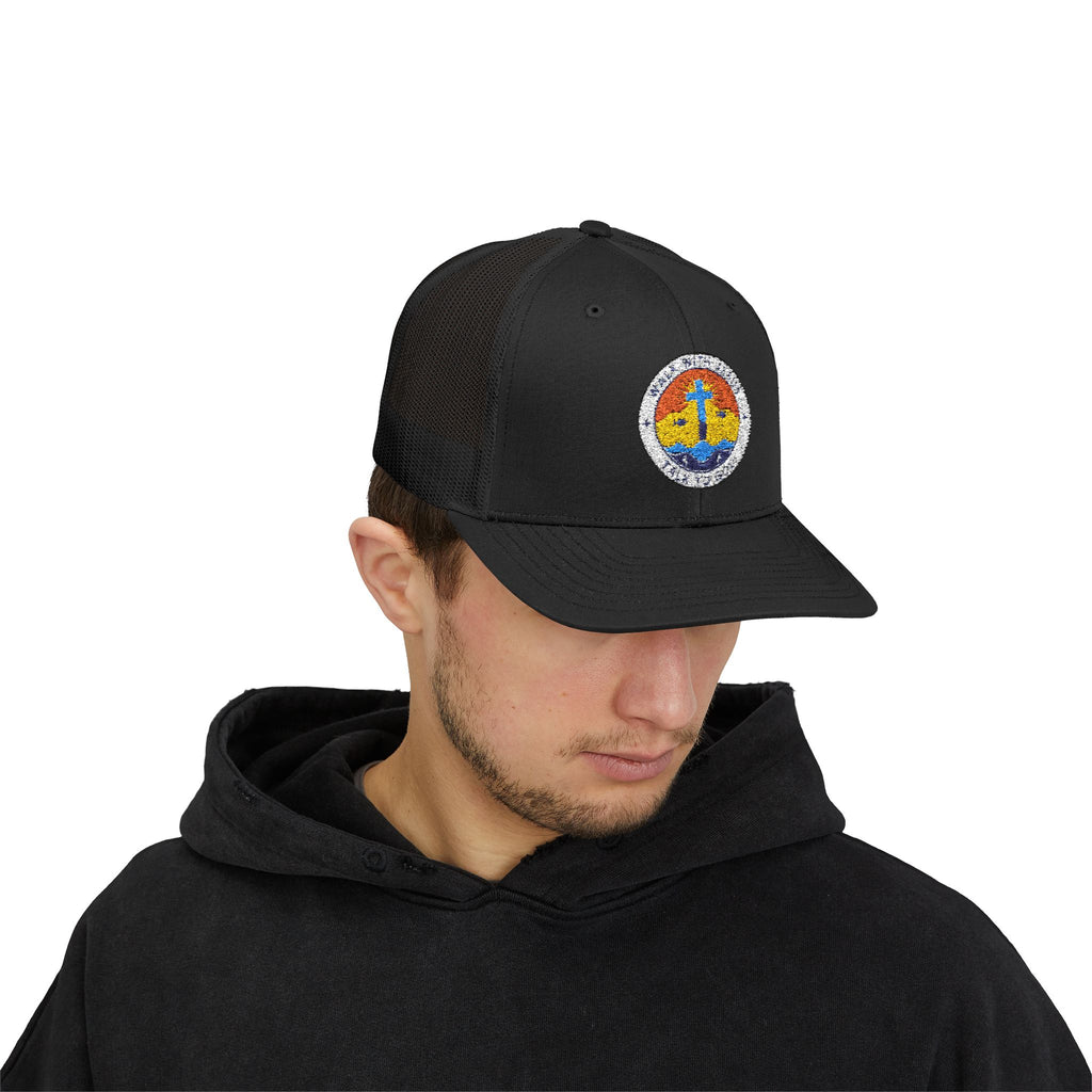 Walk With Jesus Sunrise Snapback Trucker Hat