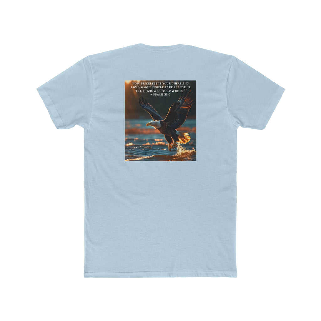 Living Anchored – Eagle & Psalm 36:7 Cotton Crew Tee
