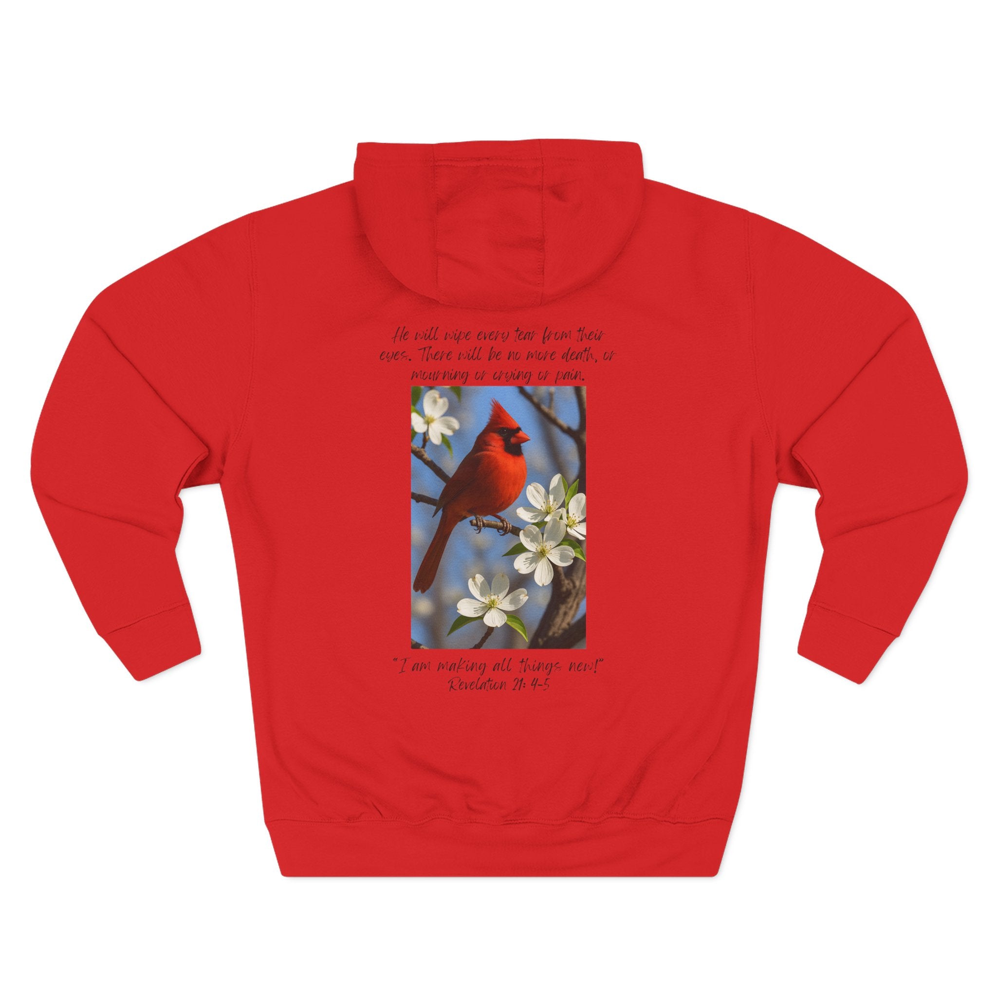 Living Anchored Cozy Flannel Hoodie – Cardinal & Scripture Design