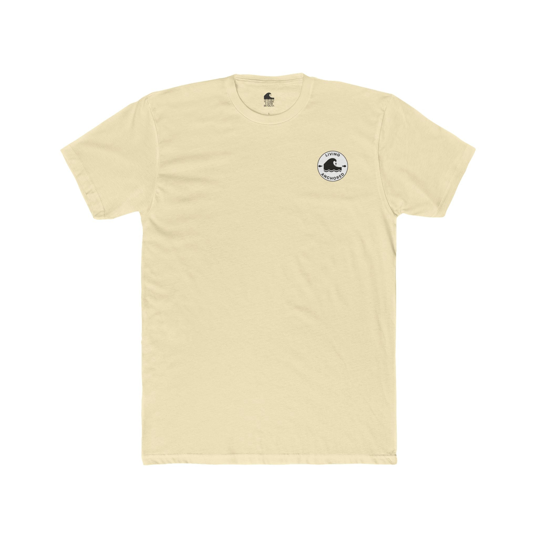 Cotton Crew Tee – Fishing at Sunset (Psalm 143:8)