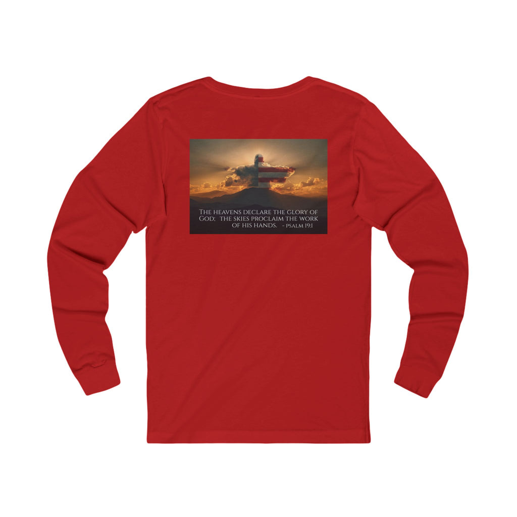 Inspirational Jersey Long Sleeve Tee – Psalm 19:1