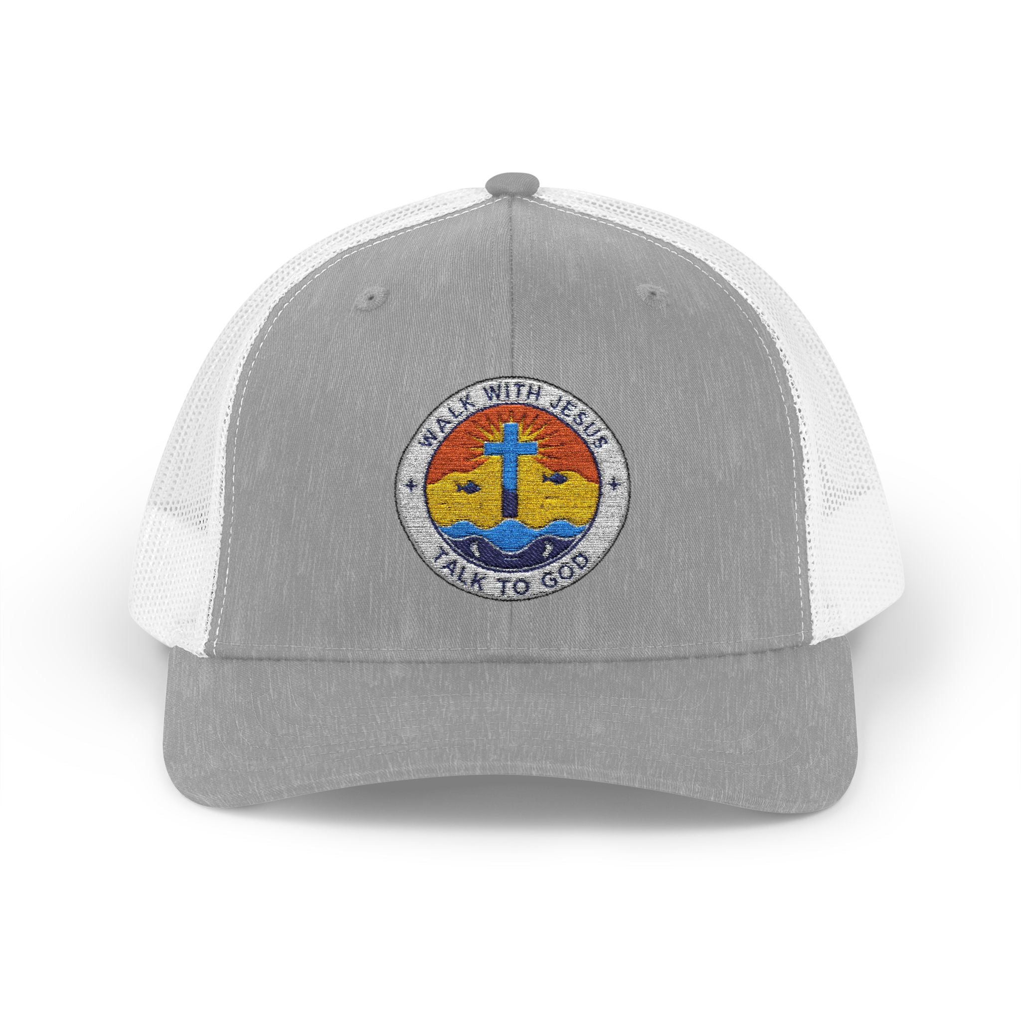 Walk With Jesus Sunrise Snapback Trucker Hat