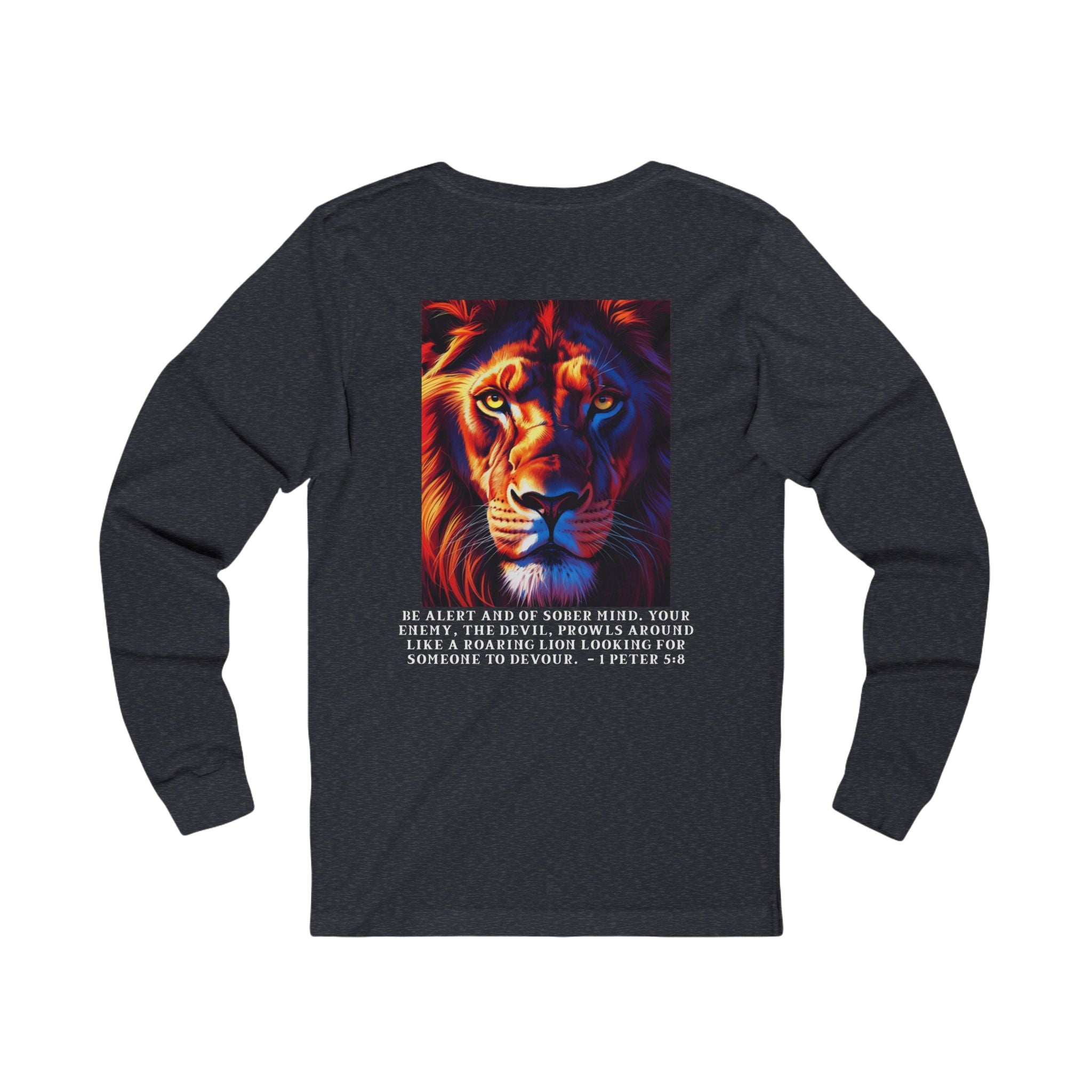 Bold Lion Faith Long Sleeve Tee – 1 Peter 5:8