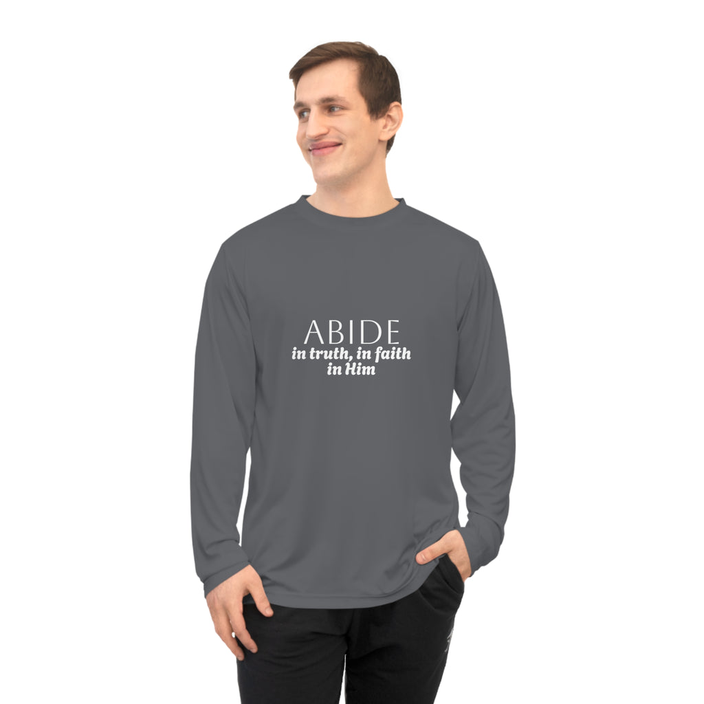 Women’s Long Sleeve Shirt – ABIDE- Charlie Kirk Tribute (3 colors available)