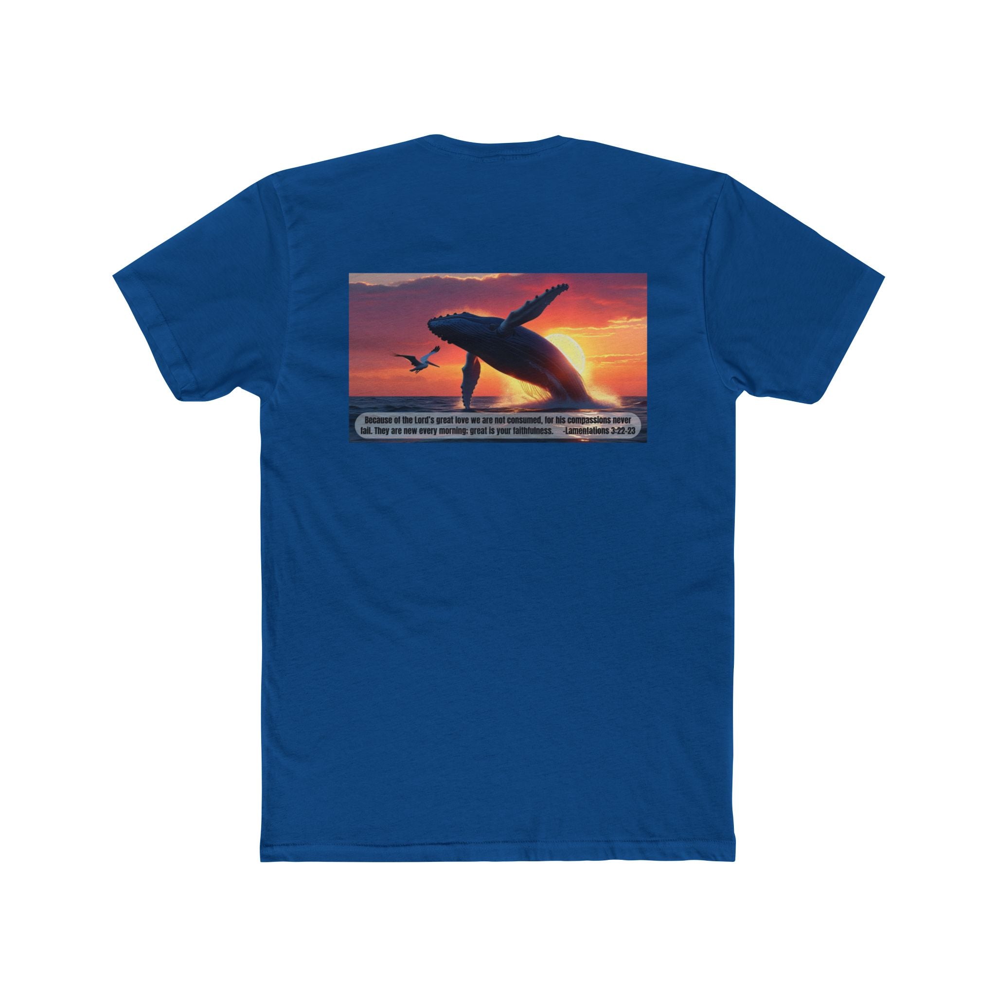 Living Anchored Whale Tee – Lamentations 3:22-23 (17 Color Options)