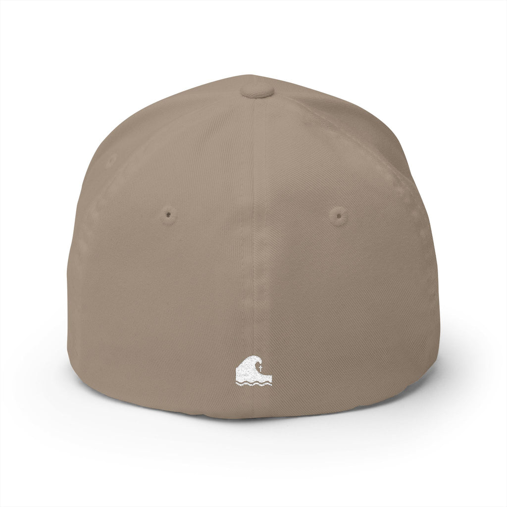 Living Anchored | Embroidered Closed-Back Cap (White Logo Back)