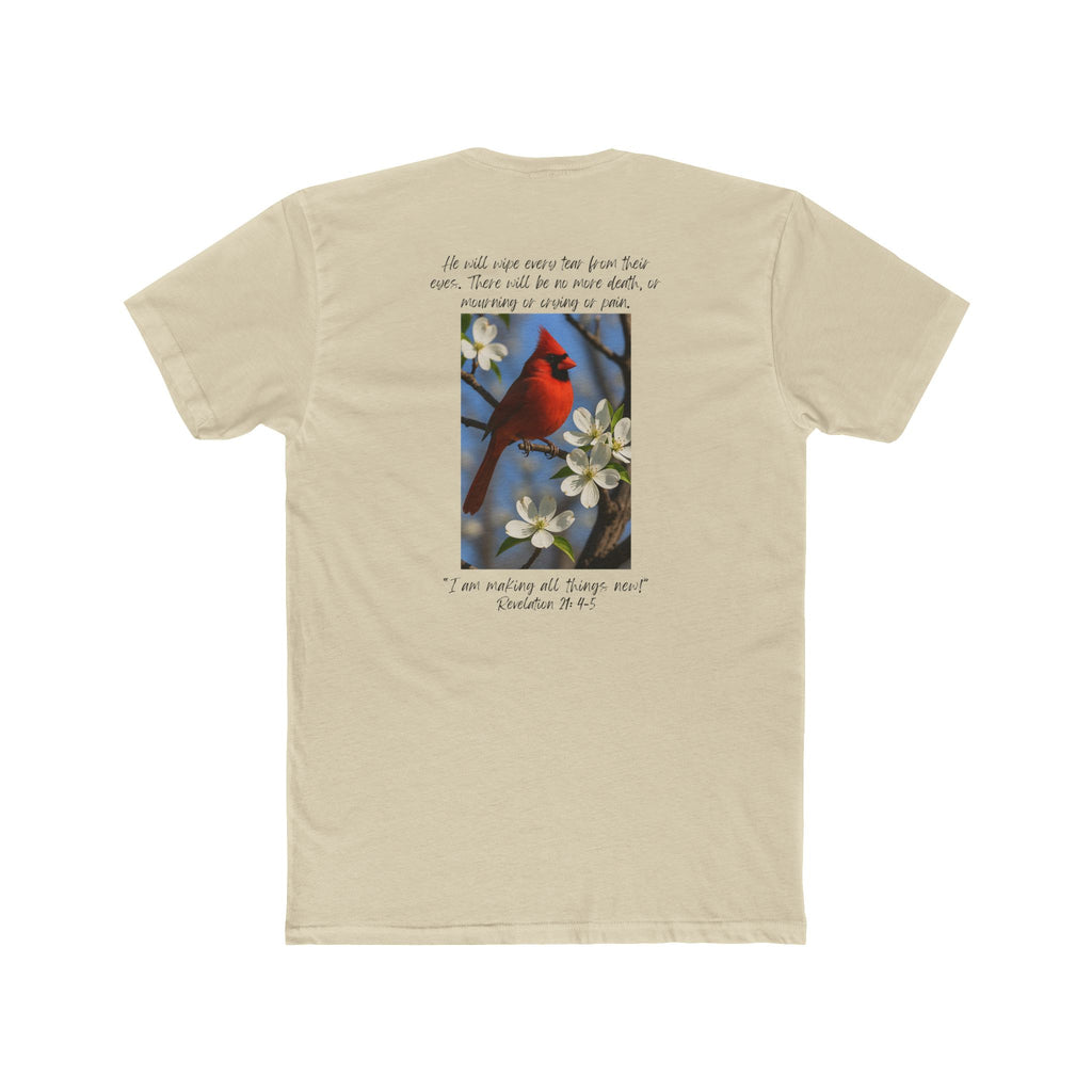 Cotton Crew Tee – Cardinal | Revelation 21:4–5