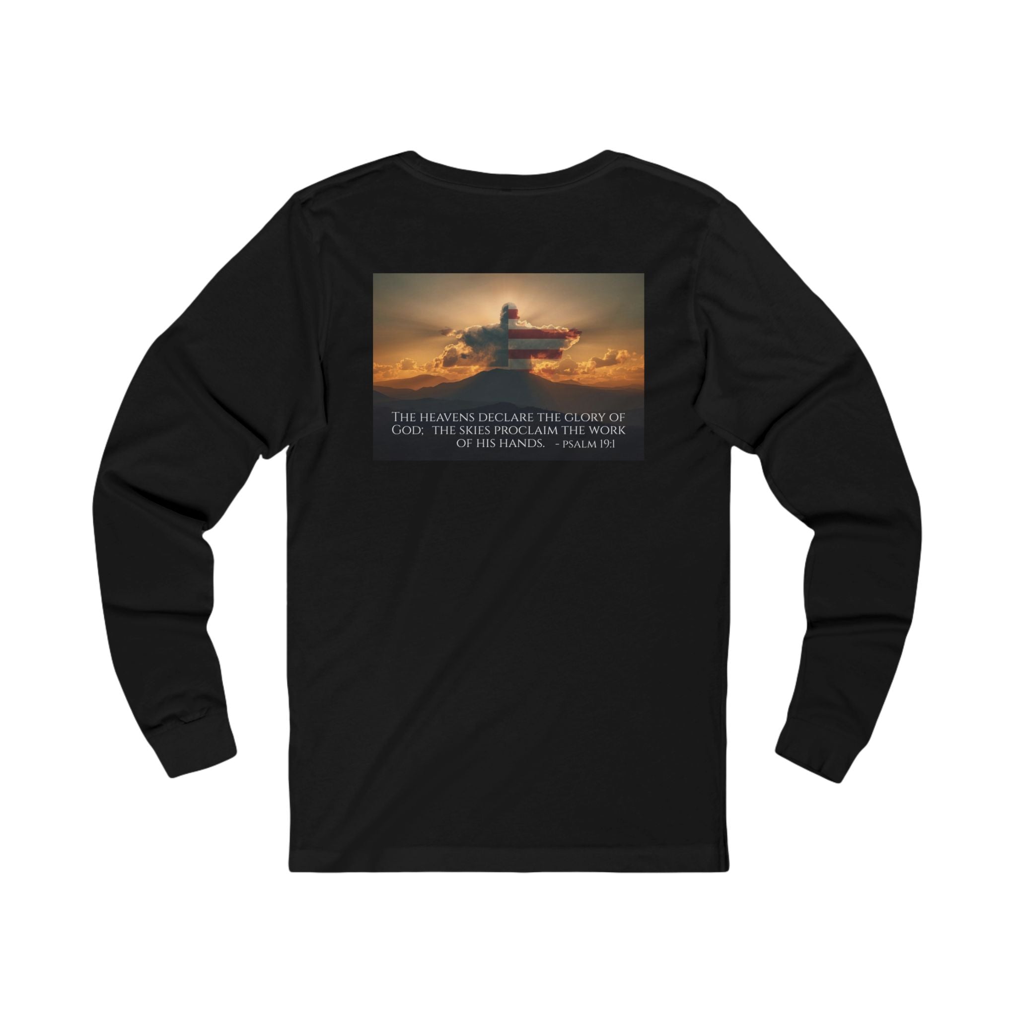 Inspirational Jersey Long Sleeve Tee – Psalm 19:1