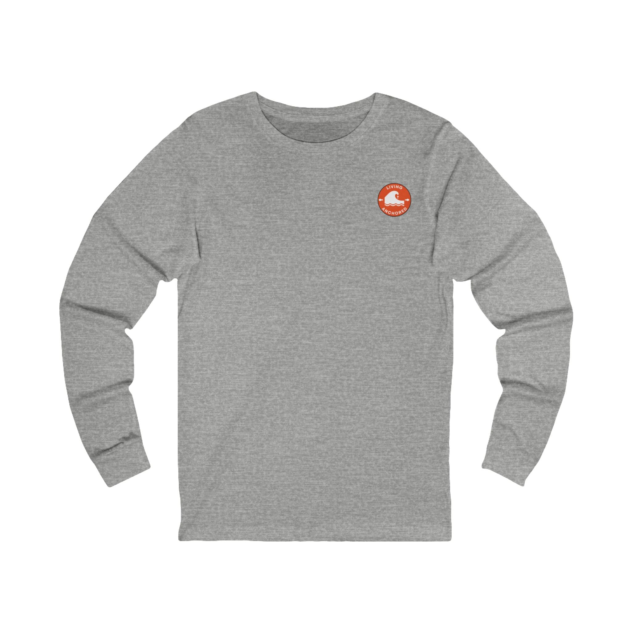Living Anchored Jersey Long Sleeve Tee – Proverbs 3:5-6 Horse & Lighthouse Design