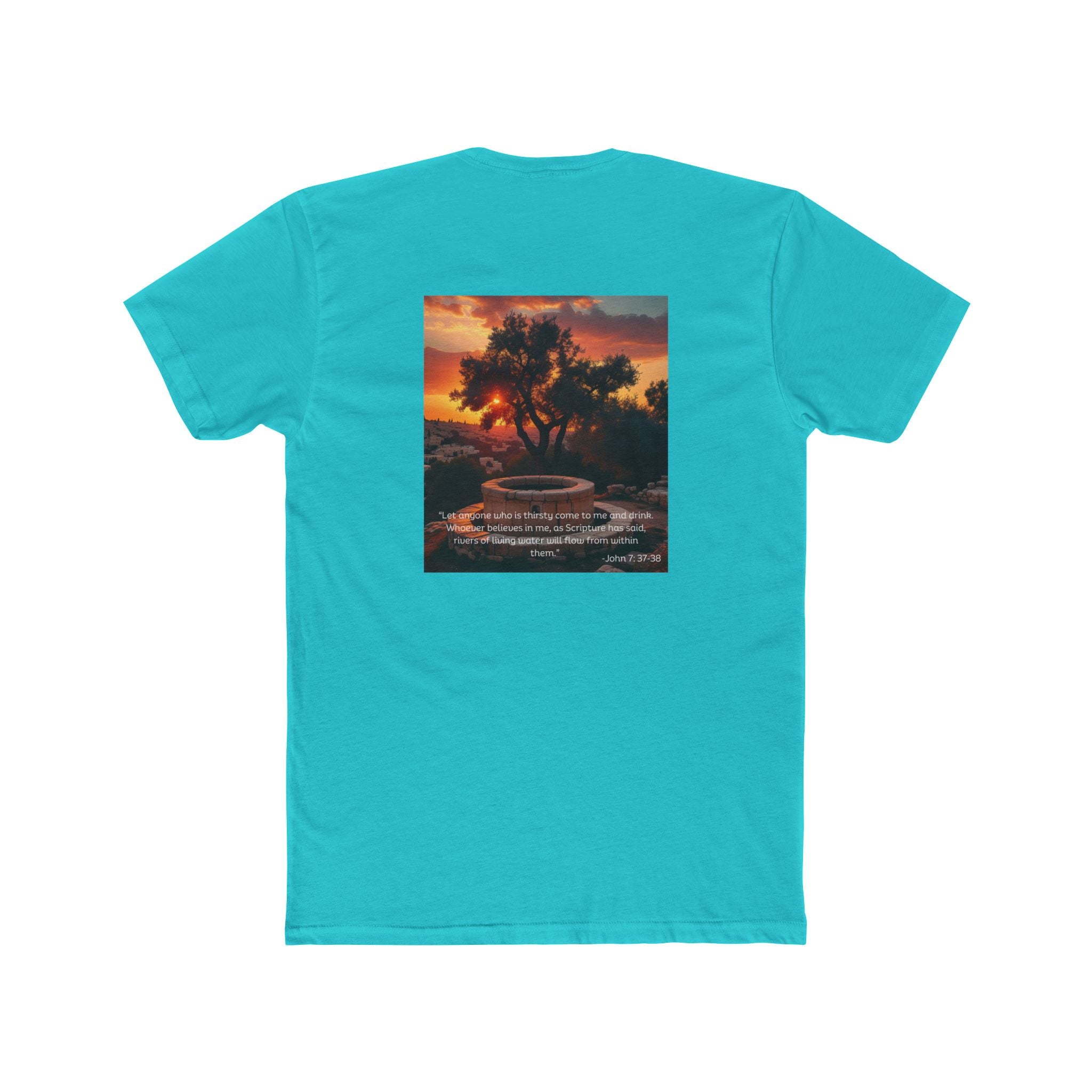 Living Anchored – Well & Living Water Scripture Tee (Unisex Cotton Crew)