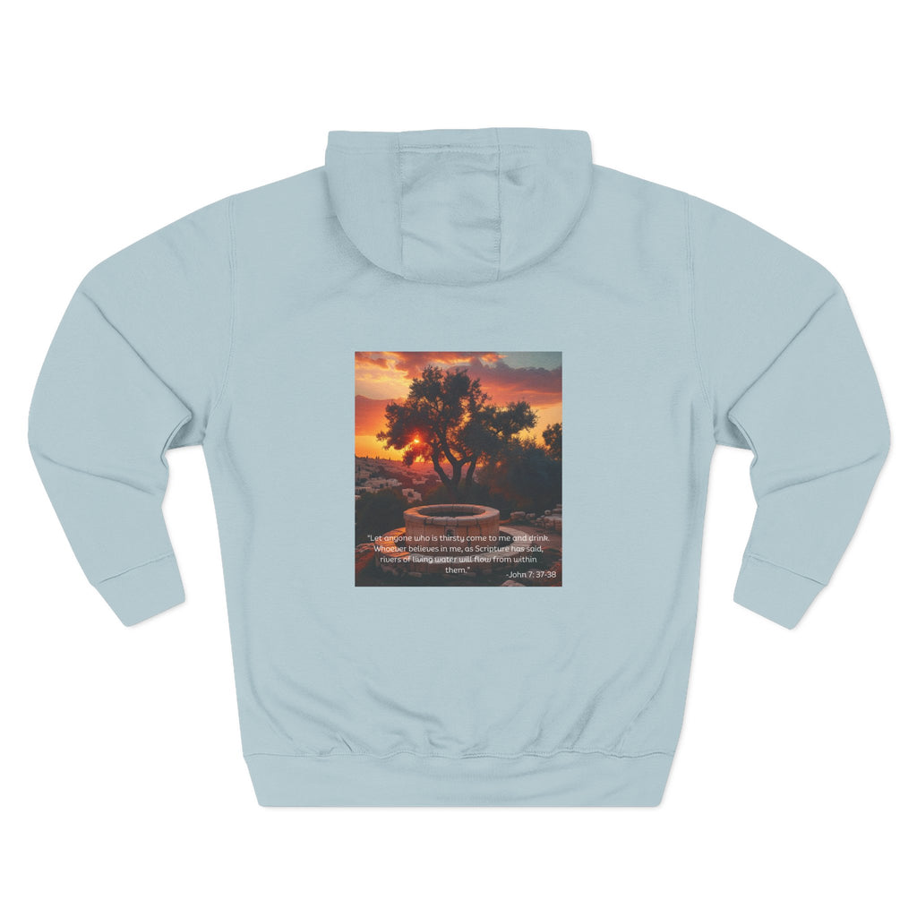 Living Anchored – Well & Living Water Scripture Fleece Hoodie
