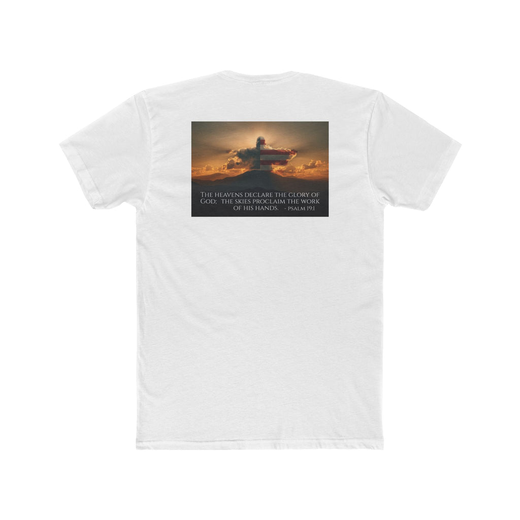 Inspirational Cotton Crew Tee – Psalm 19:1