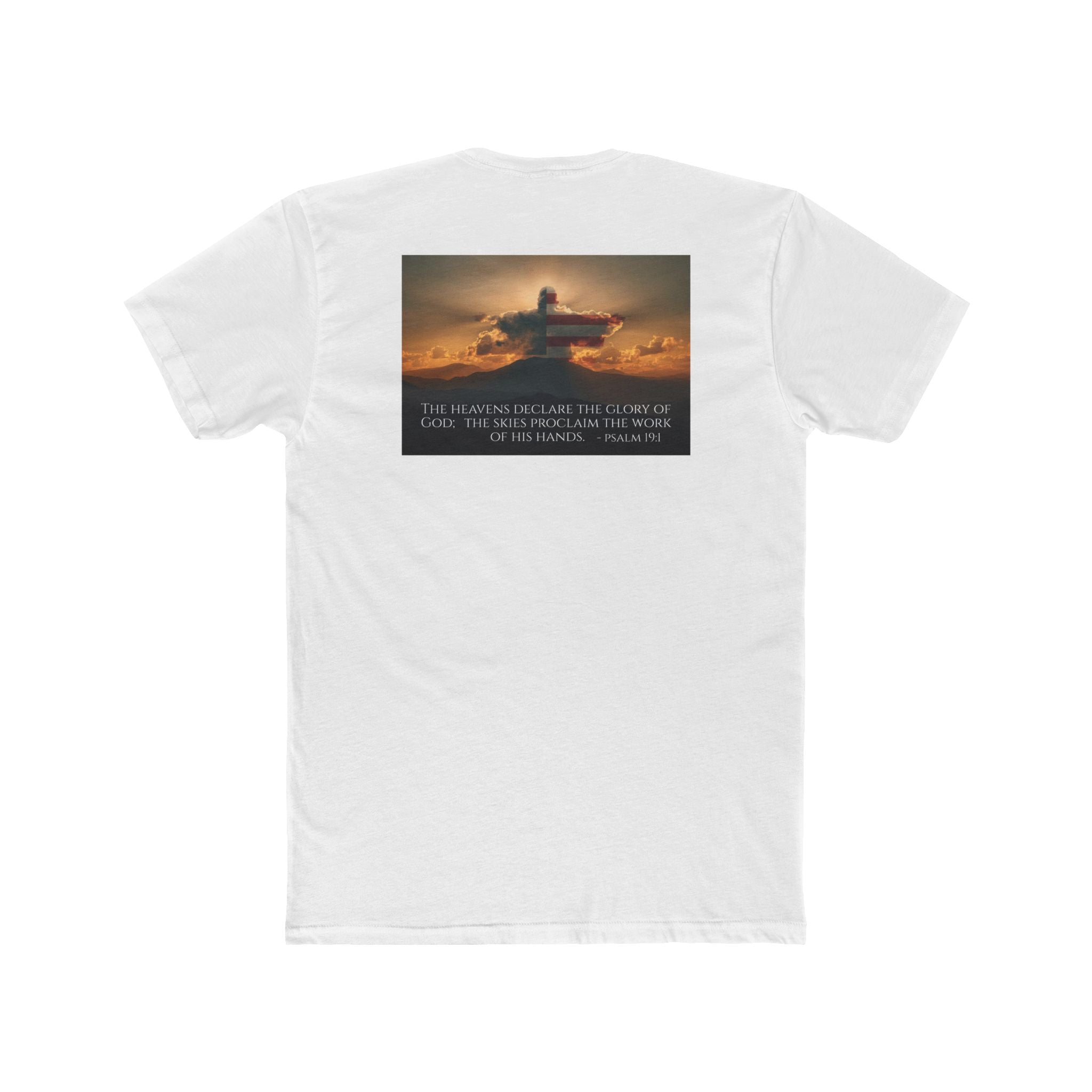 Inspirational Cotton Crew Tee – Psalm 19:1