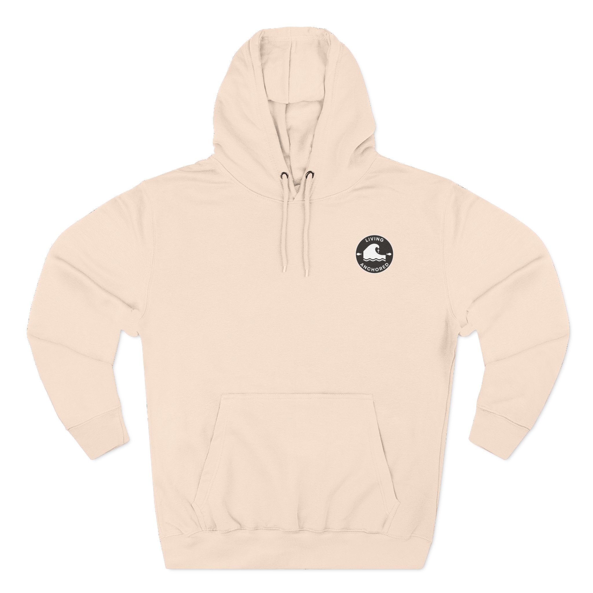 Living Anchored Fleece Hoodie – Fishing Sunset with Psalm 143:8