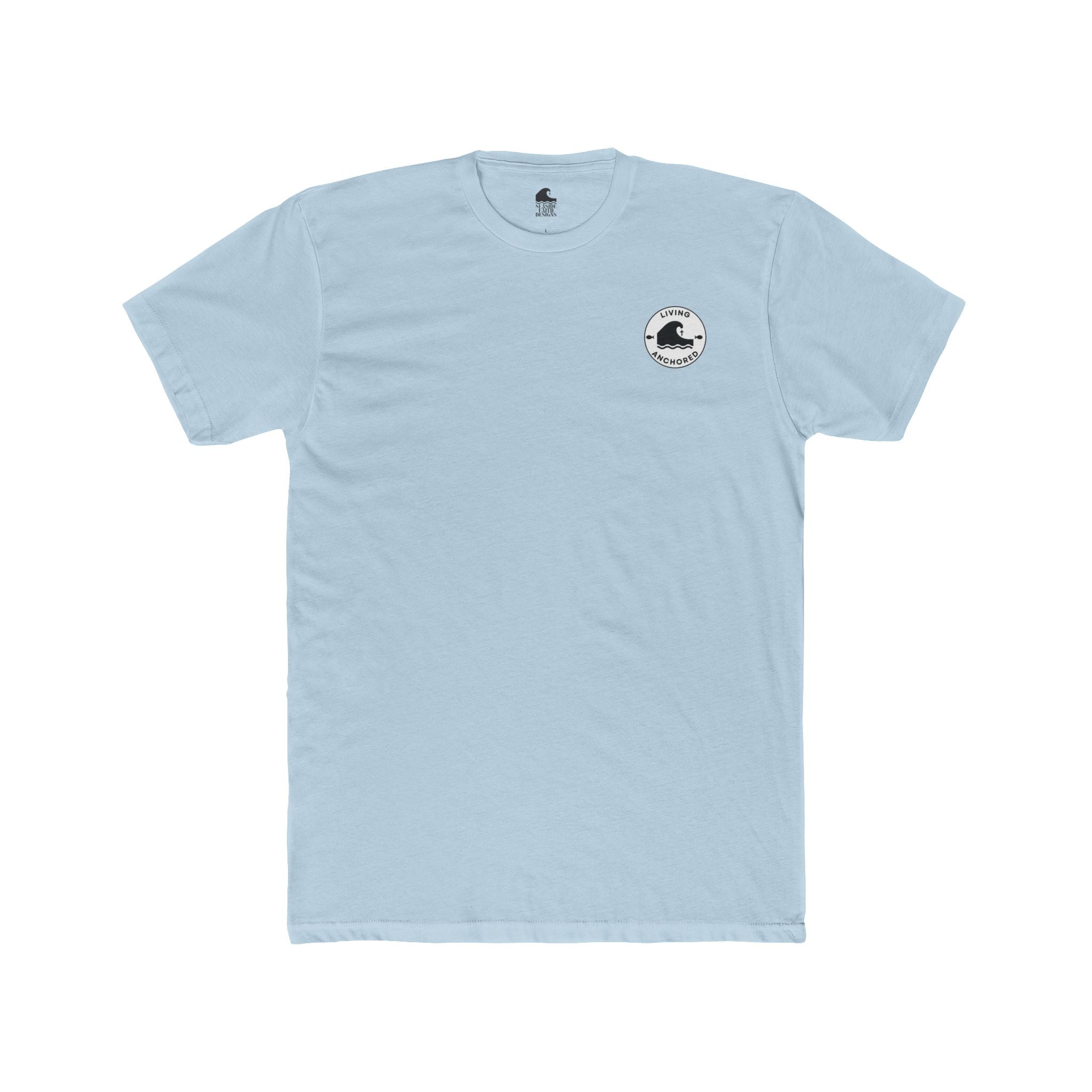 Cotton Crew Tee – Fishing at Sunset (Psalm 143:8)