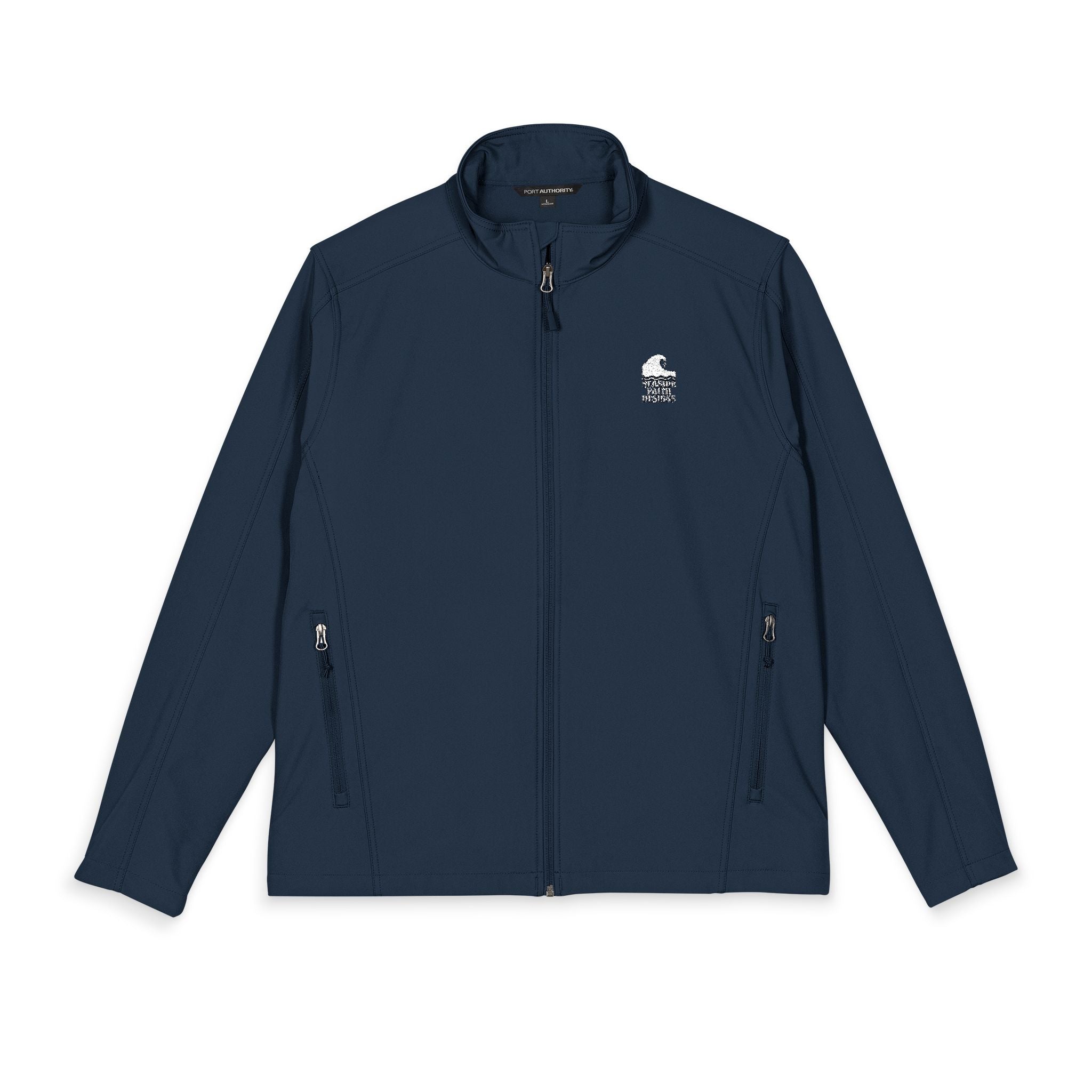 Men's Embroidered Seaside Faith Designs logo, Soft Shell Jacket - Lightweight Water-Resistant Workwear