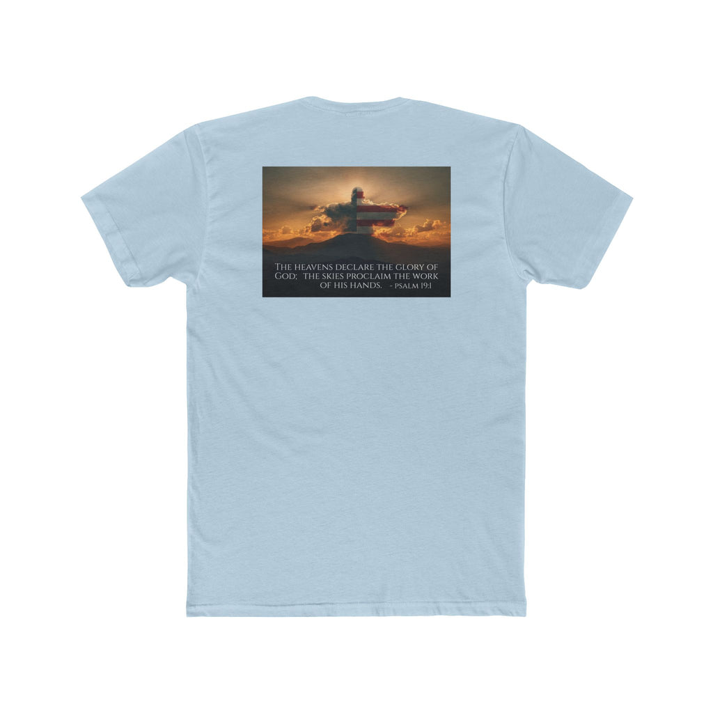 Inspirational Cotton Crew Tee – Psalm 19:1