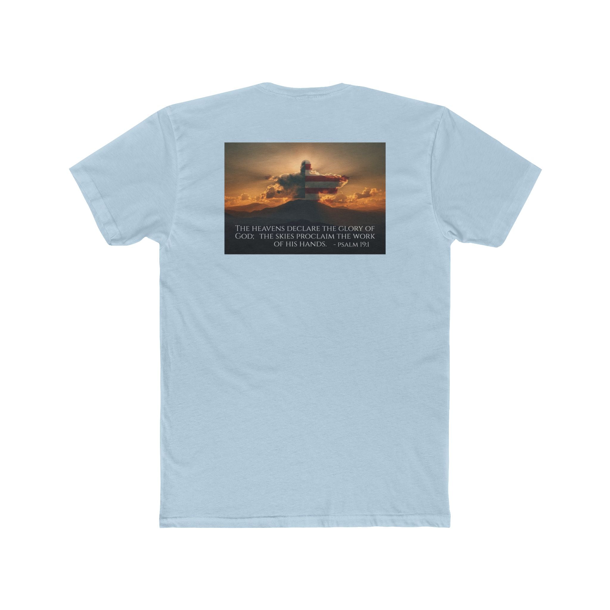 Inspirational Cotton Crew Tee – Psalm 19:1