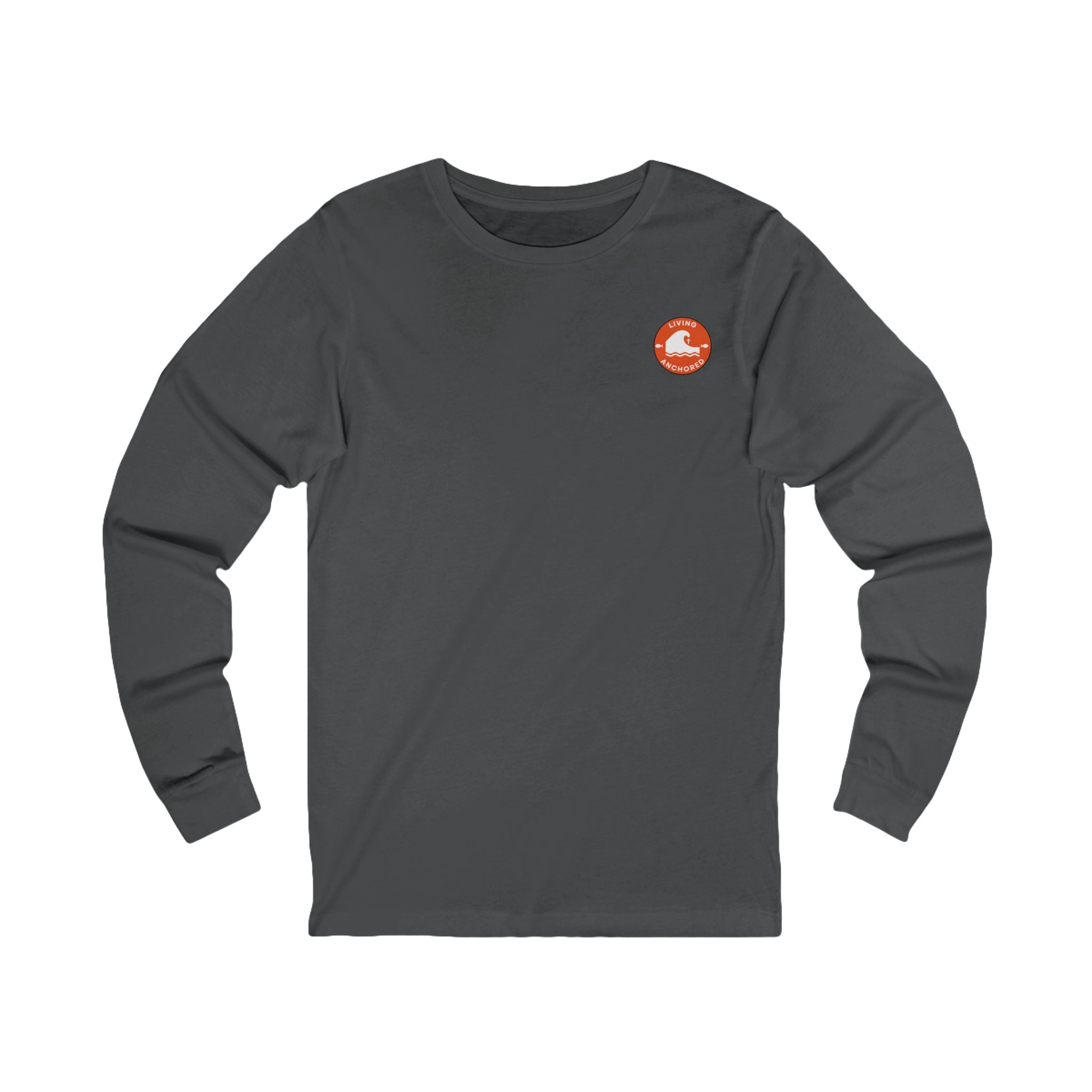 Living Anchored Jersey Long Sleeve Tee – Proverbs 3:5-6 Horse & Lighthouse Design