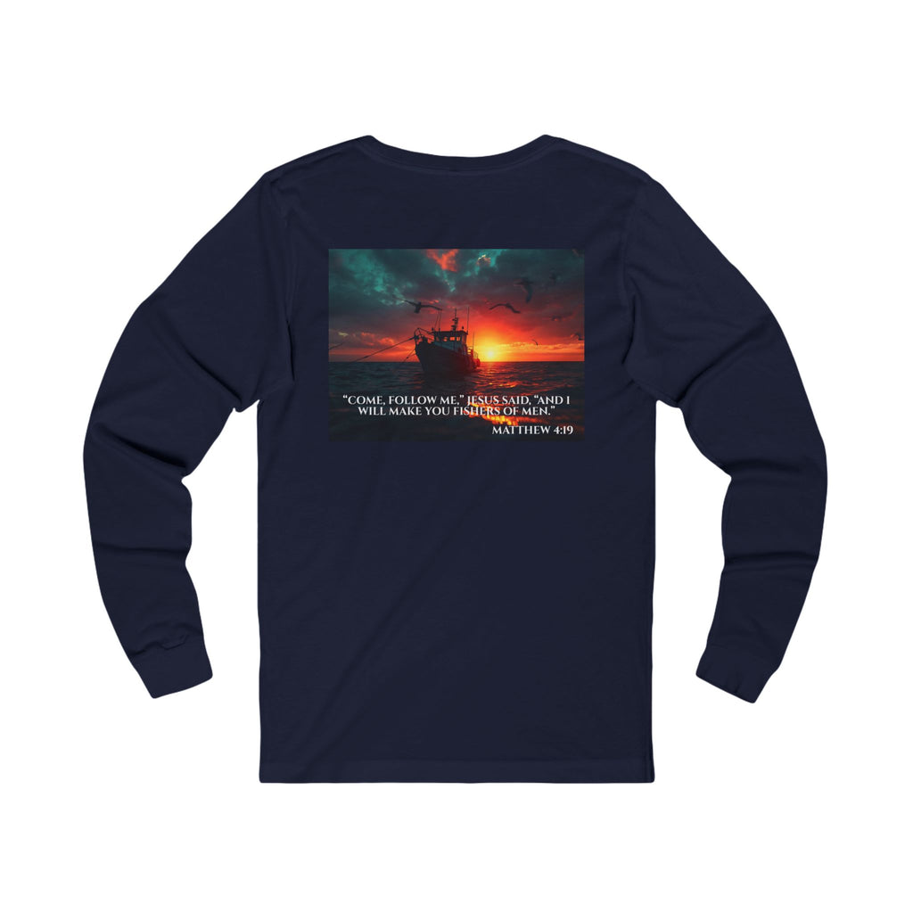 Jersey Long Sleeve Tee – Fishers of Men | Matthew 4:19