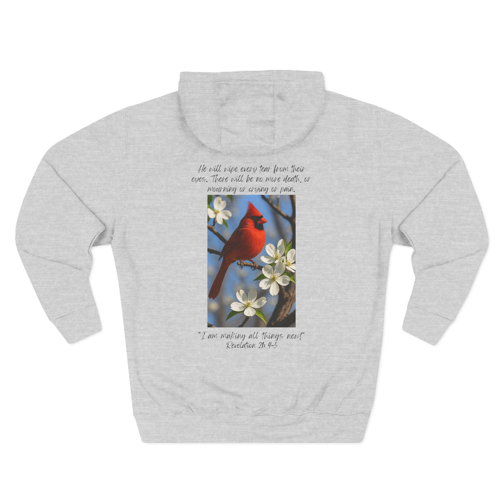 Living Anchored Cozy Flannel Hoodie – Cardinal & Scripture Design