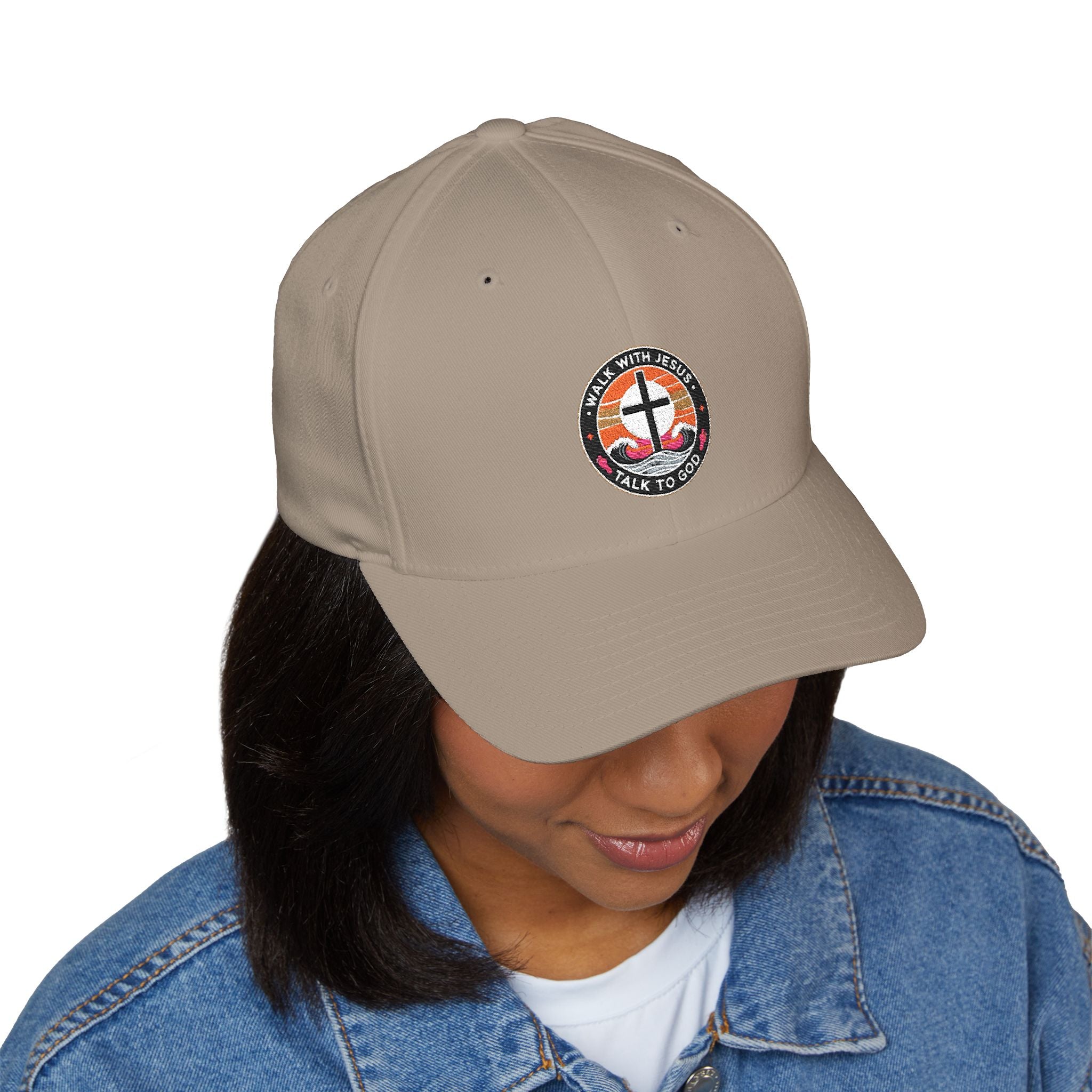 Walk With Jesus, Talk to God Embroidered Cap