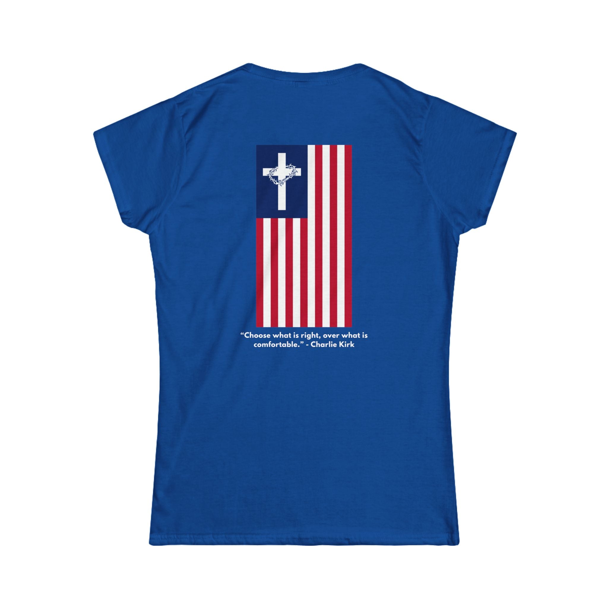 Women’s Softstyle Tee – ABIDE- Charlie Kirk Tribute Shirt (10 colors available)