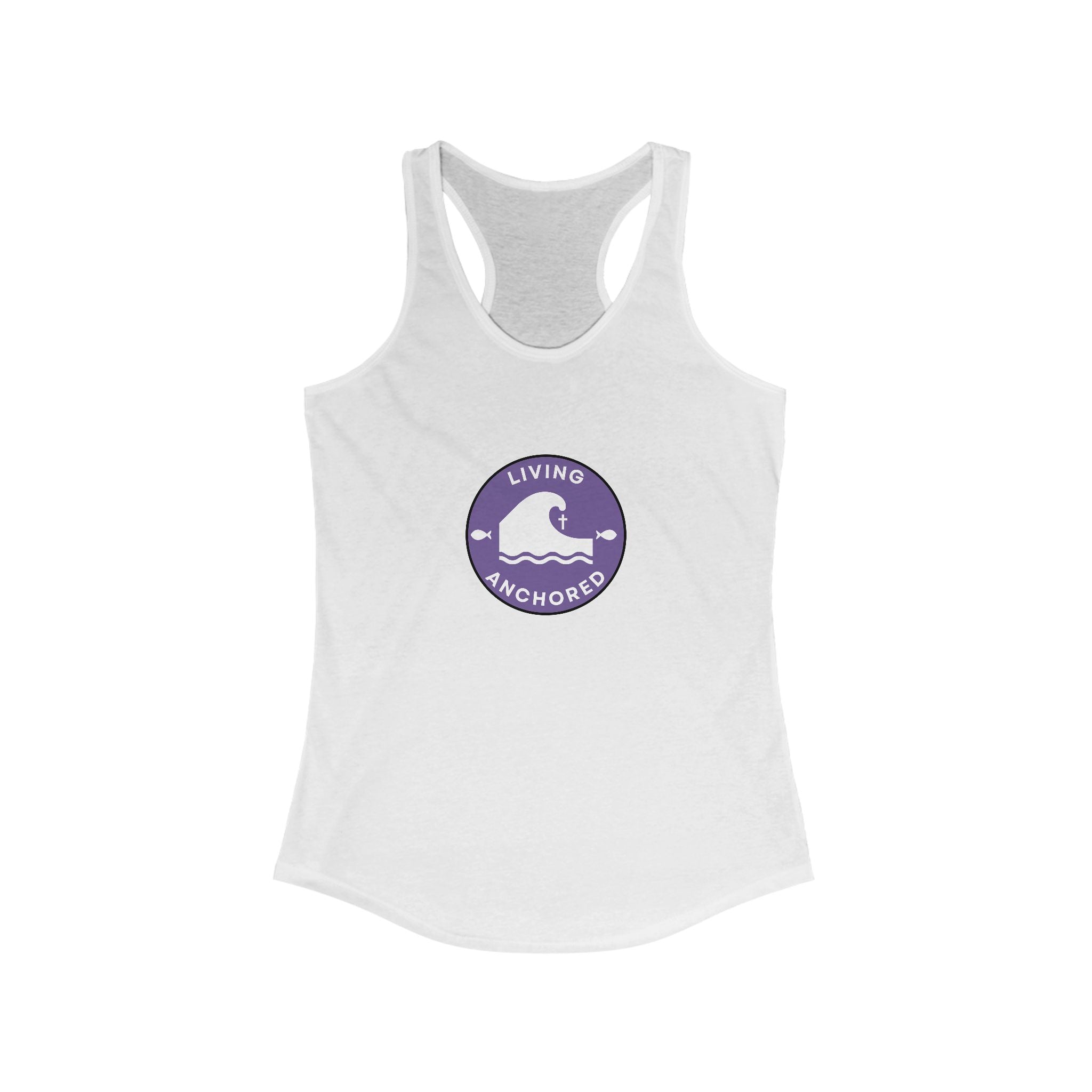 Living Anchored – Women’s Racerback Tank (12 Color Options)