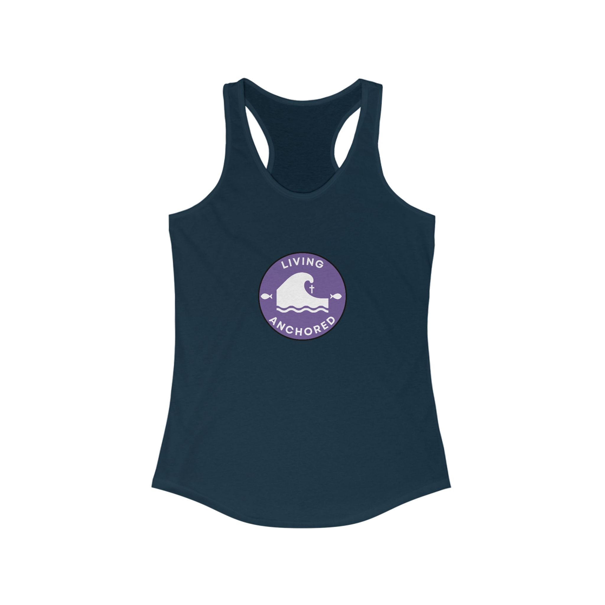 Living Anchored – Women’s Racerback Tank (12 Color Options)
