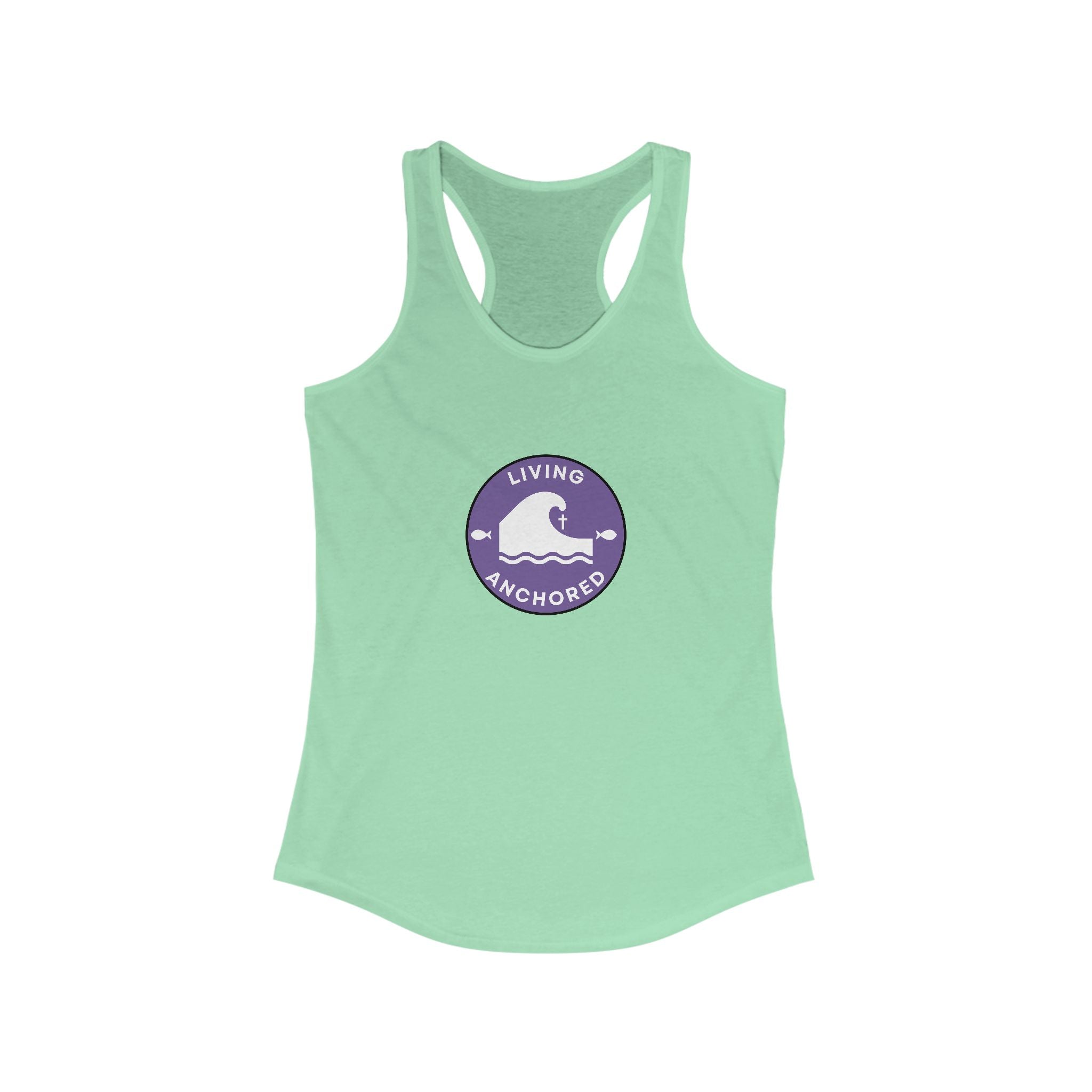 Living Anchored – Women’s Racerback Tank (12 Color Options)