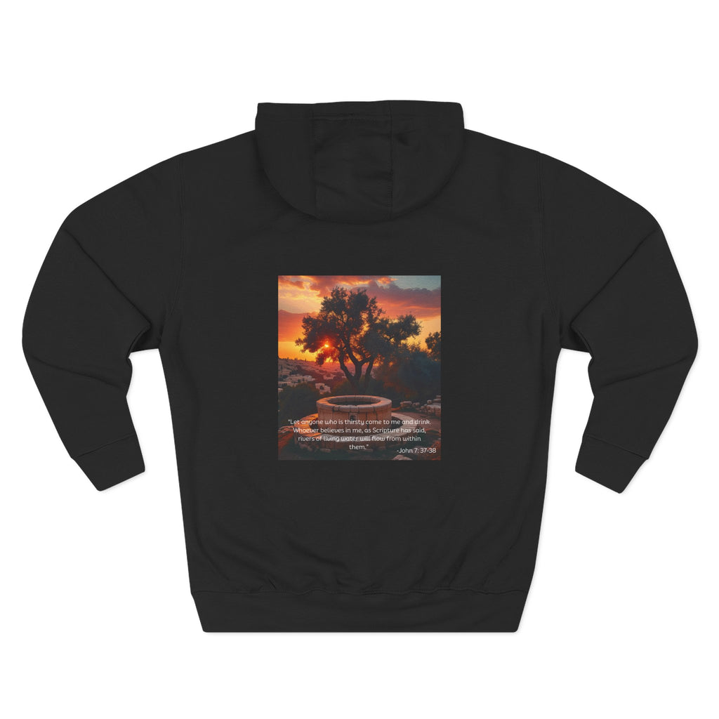 Living Anchored – Well & Living Water Scripture Fleece Hoodie