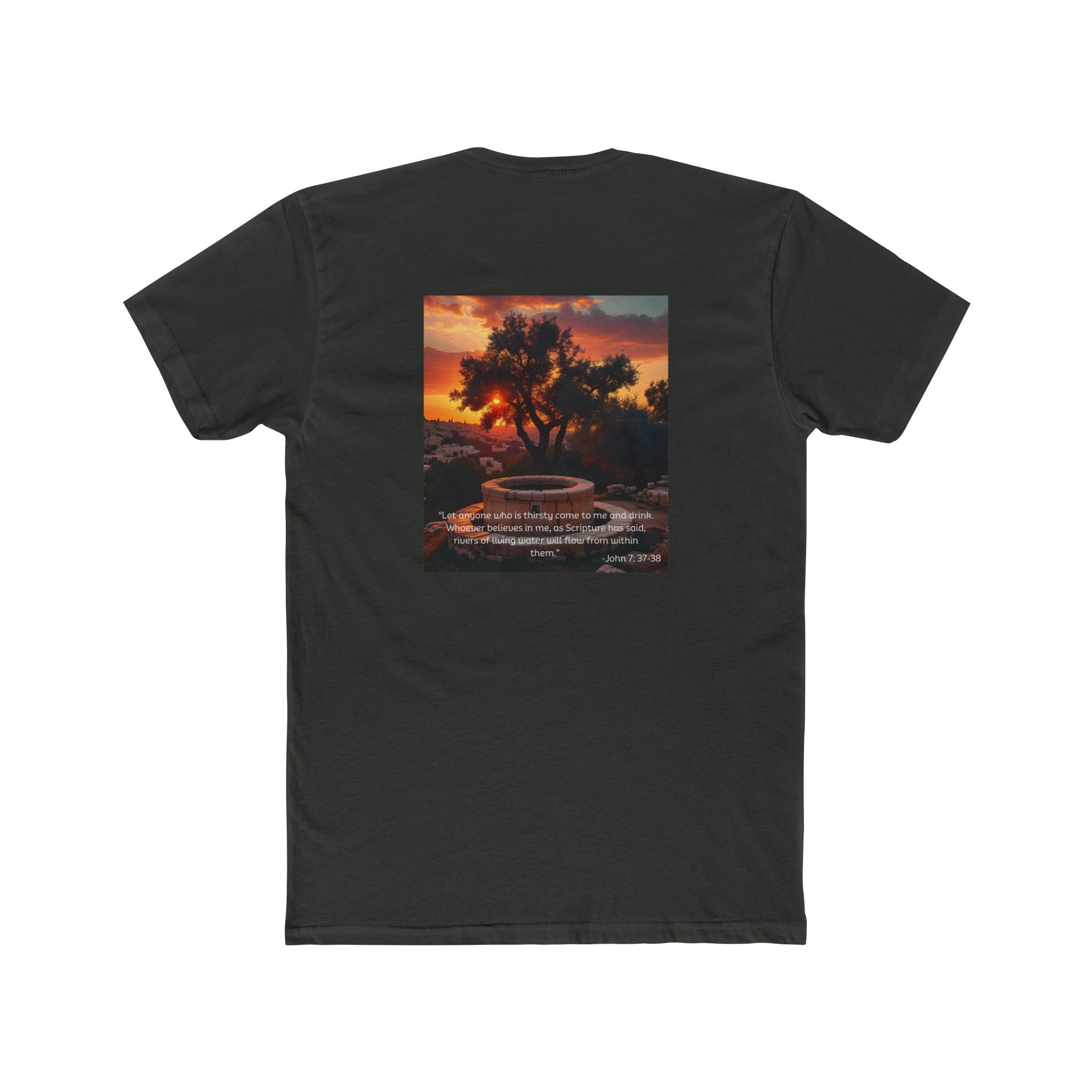Living Anchored – Well & Living Water Scripture Tee (Unisex Cotton Crew)