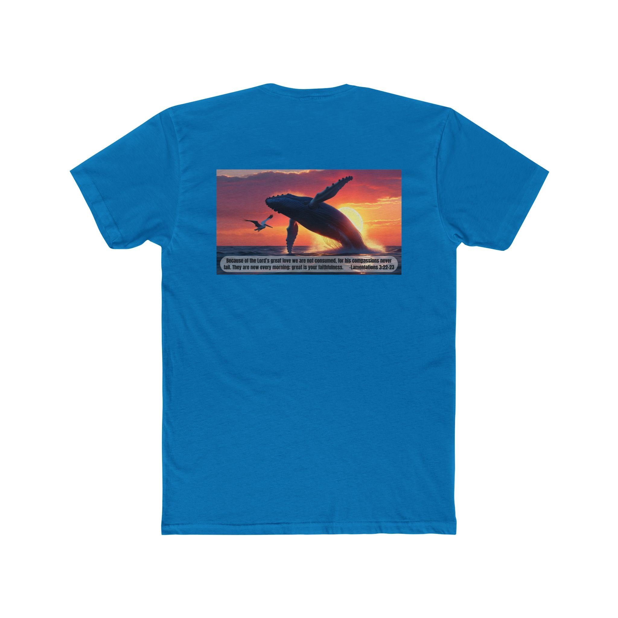 Living Anchored Whale Tee – Lamentations 3:22-23 (17 Color Options)