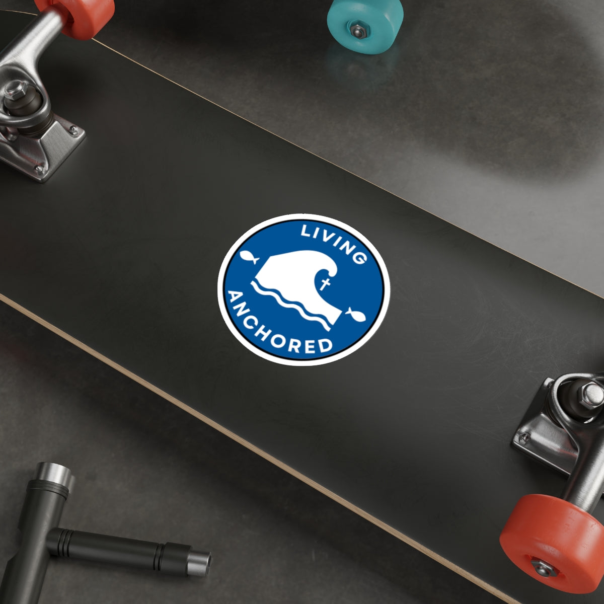 Living Anchored Die-Cut Sticker