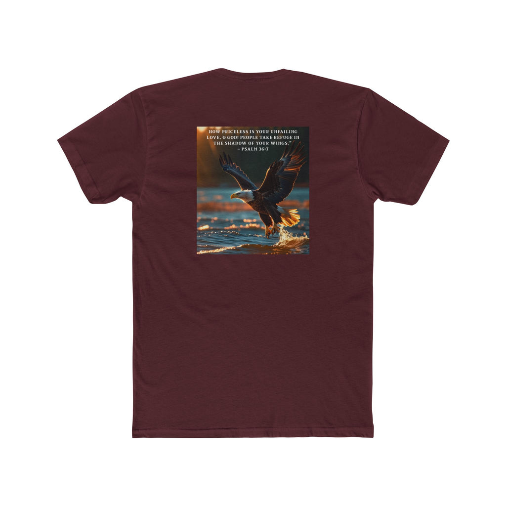 Living Anchored – Eagle & Psalm 36:7 Cotton Crew Tee